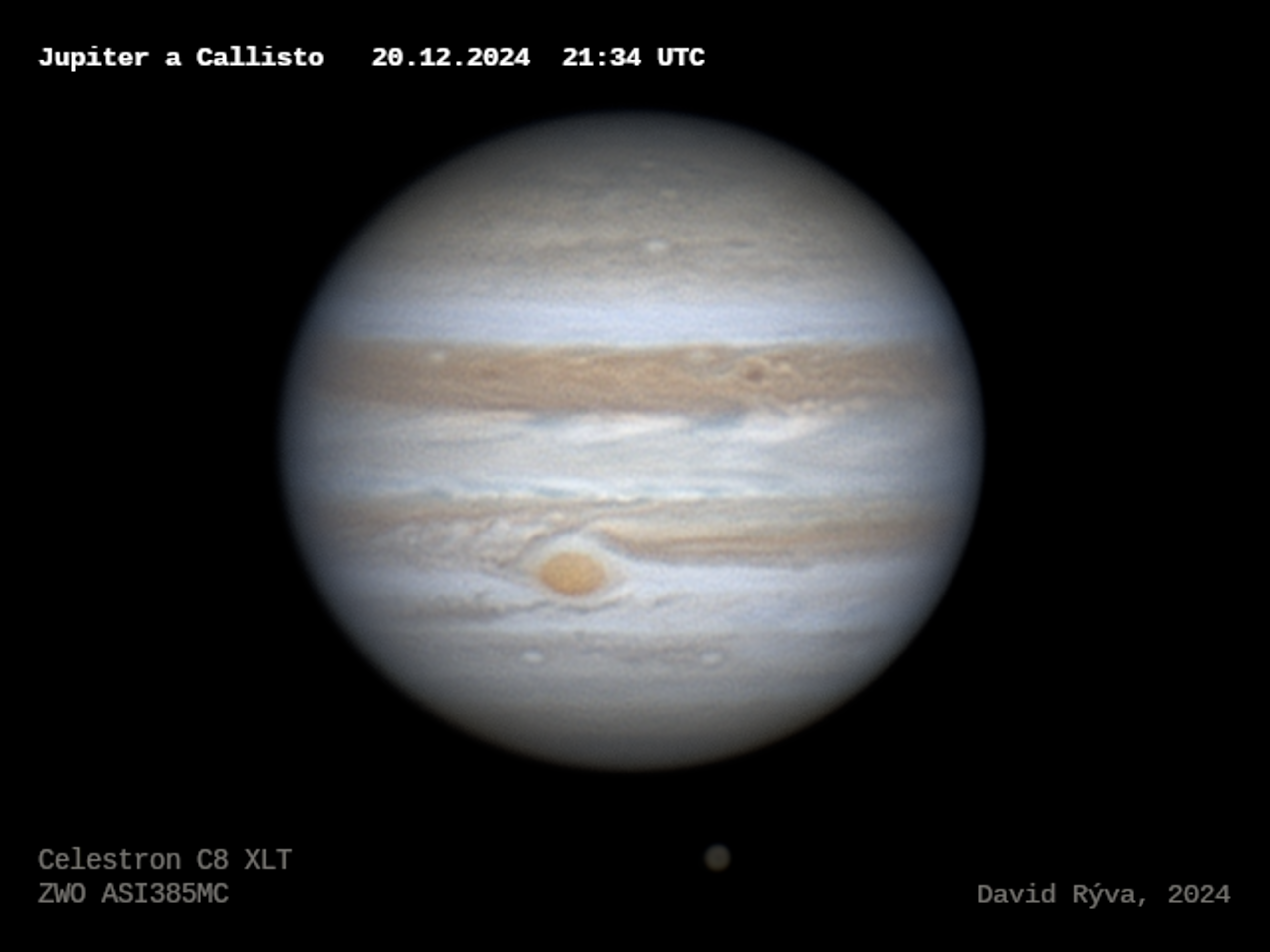Jupiter a Callisto, 20. 12. 2024 - Bouře na Jupiteru (2/4)