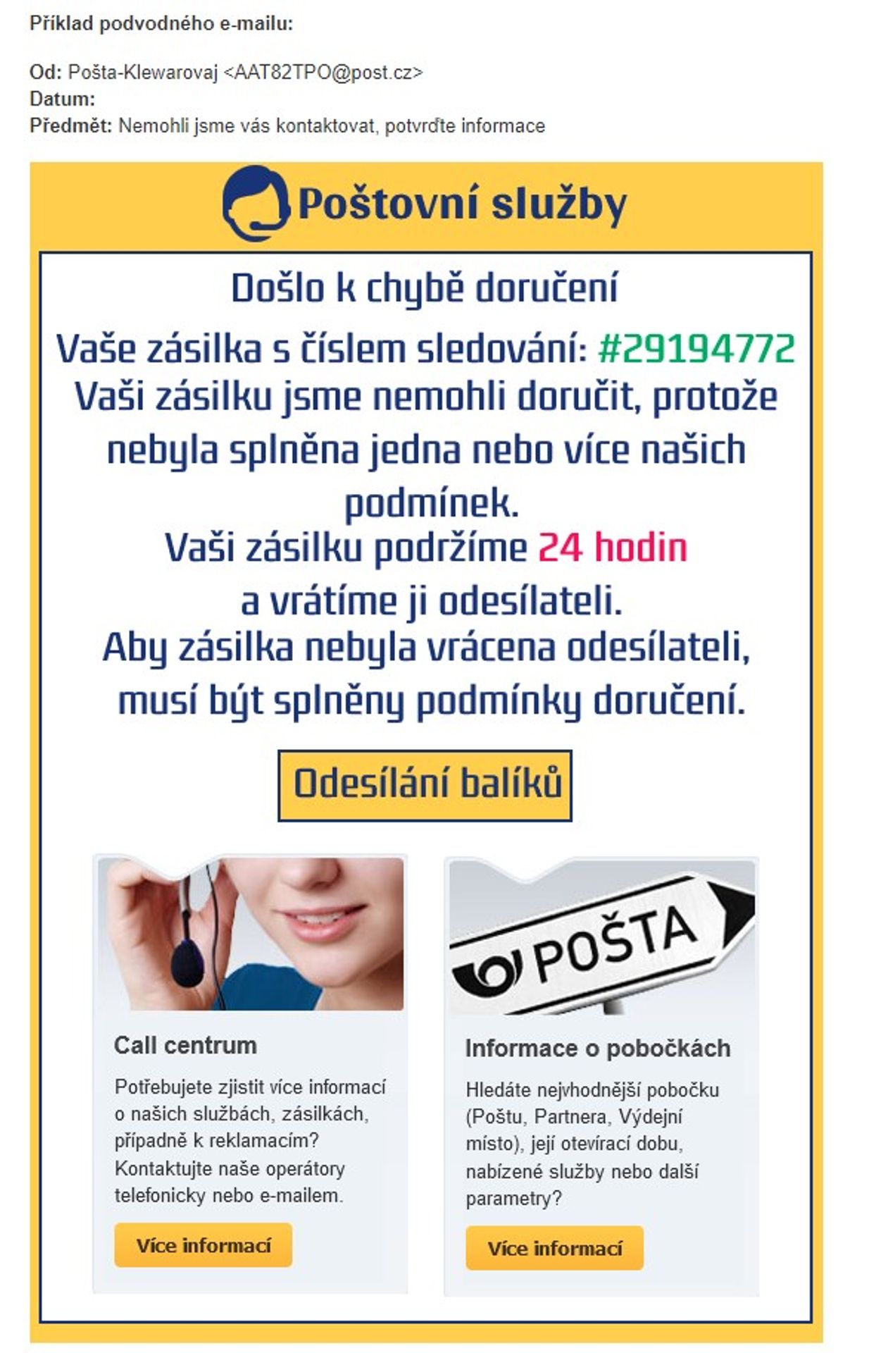 Podvodné SMS a e-maily - Podvodné SMS a e-maily (5/6)
