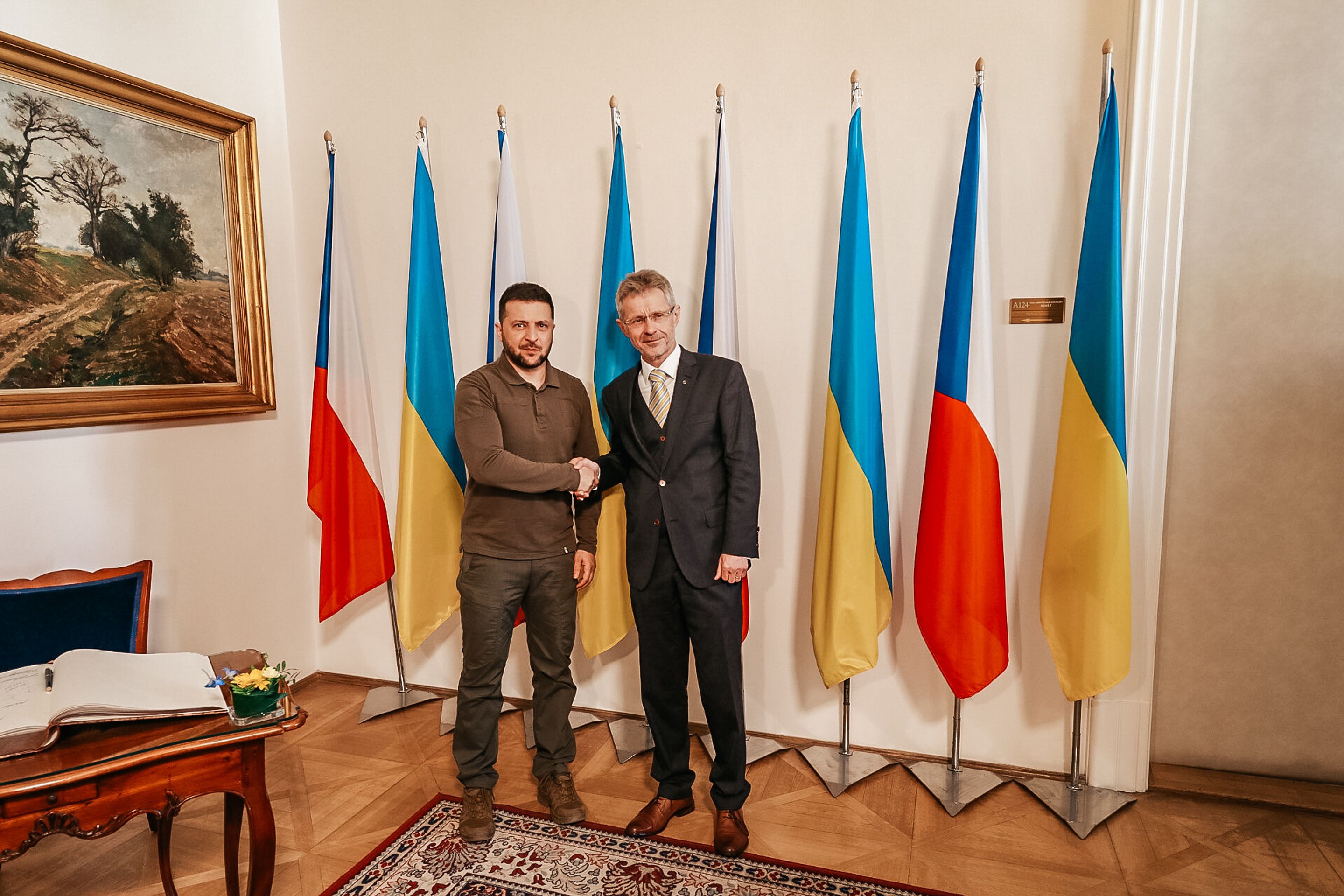 Volodymyr Zelenskyj v Senátu - Volodymyr Zelenskyj v Praze 2023 (6/13)
