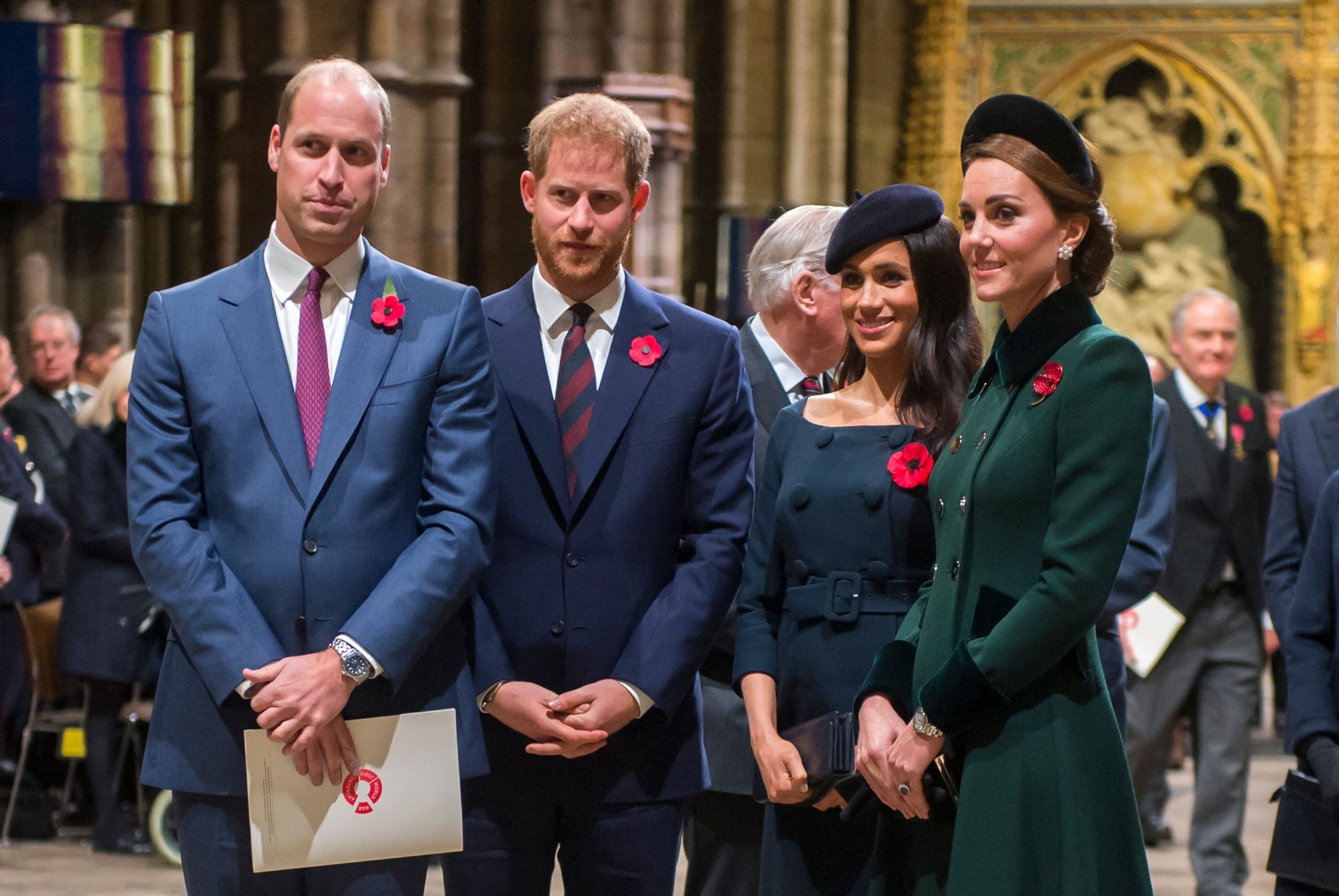 Princové William a Harry a vévodkyně Meghan a Catherine - Kate Middleton a Meghan Markle (6/10)