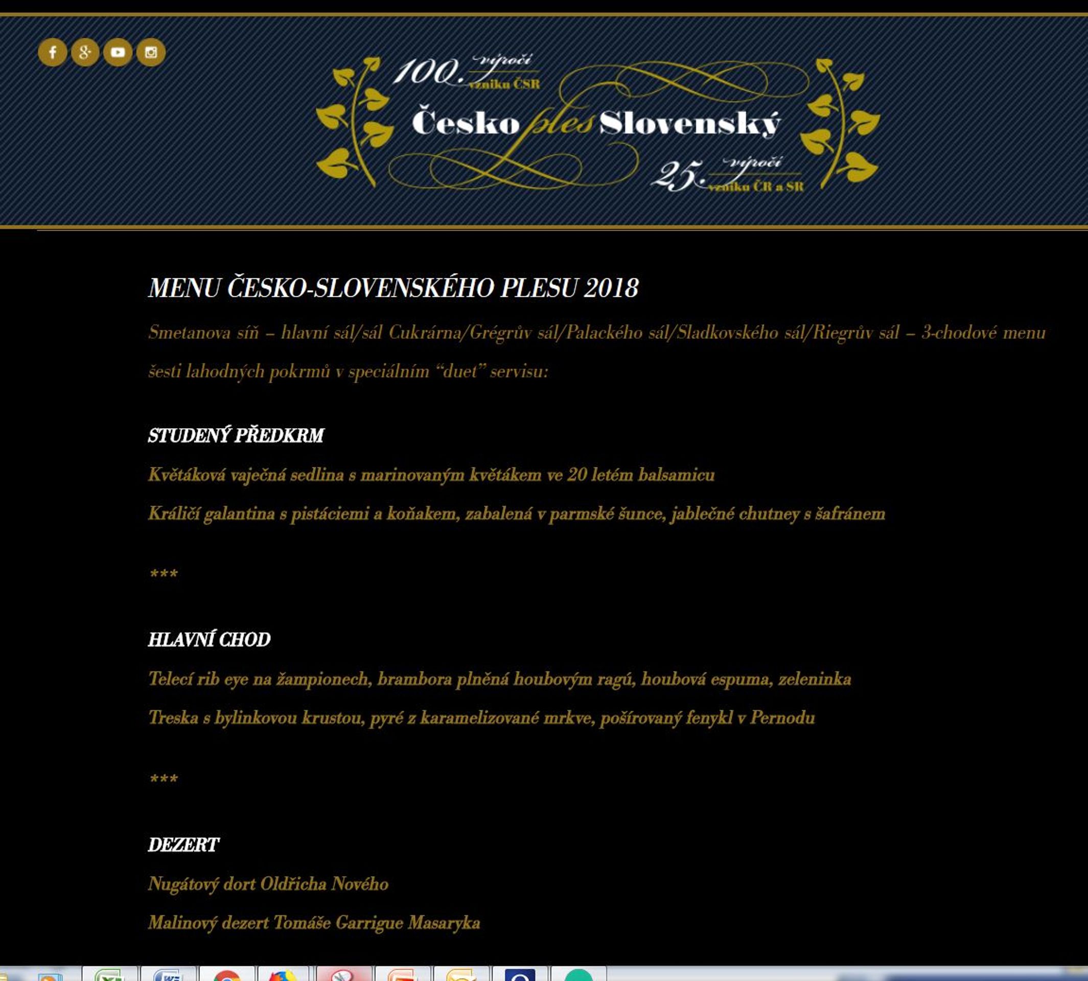 Česko-Slovenský ples 2018 - menu - GALERIE: Česko-Slovenský ples 2018 (8/8)