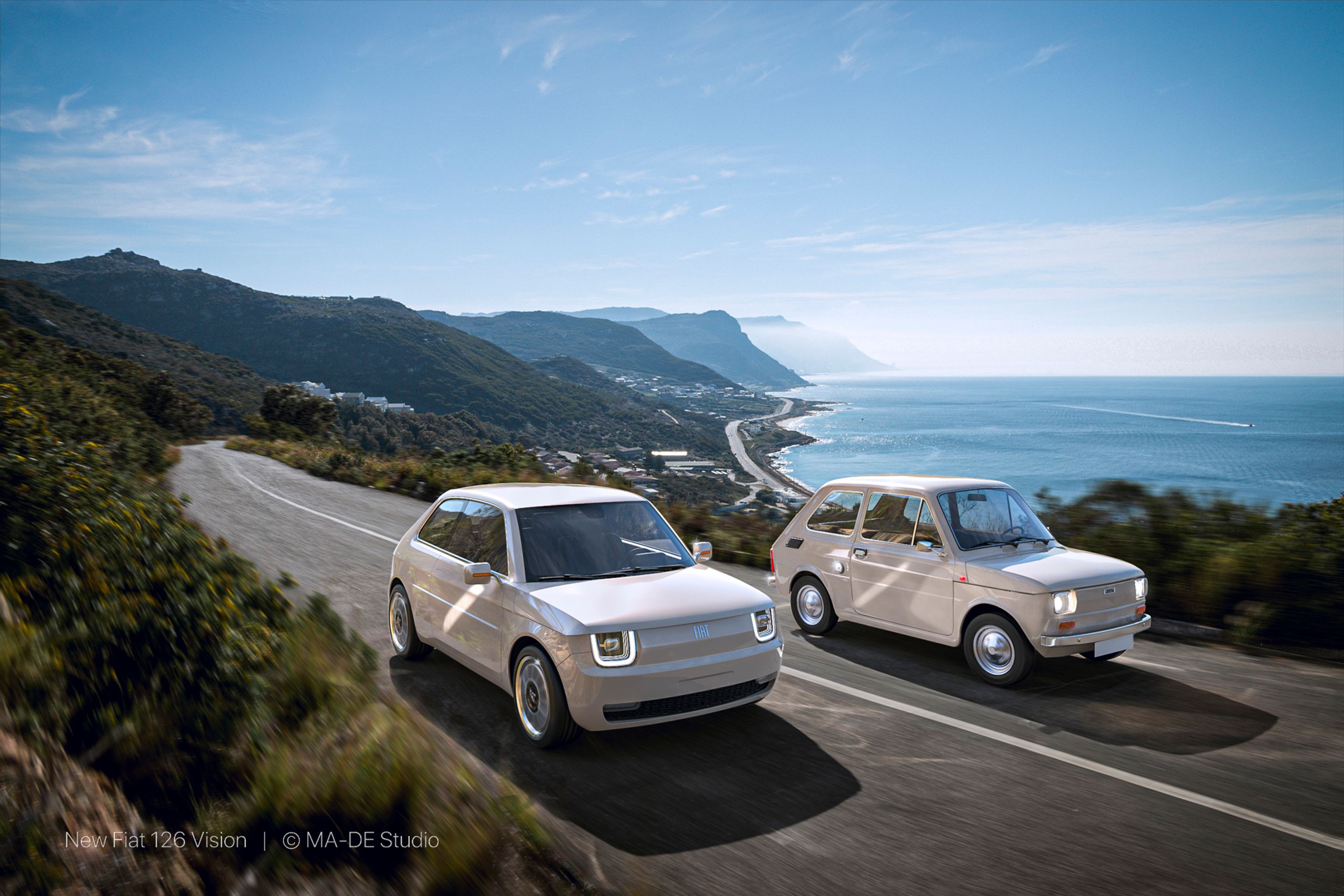 Legendární Fiat 126 v novém designu - 12 - Fotogalerie: Kultovní Maluch v retro designu (7/8)