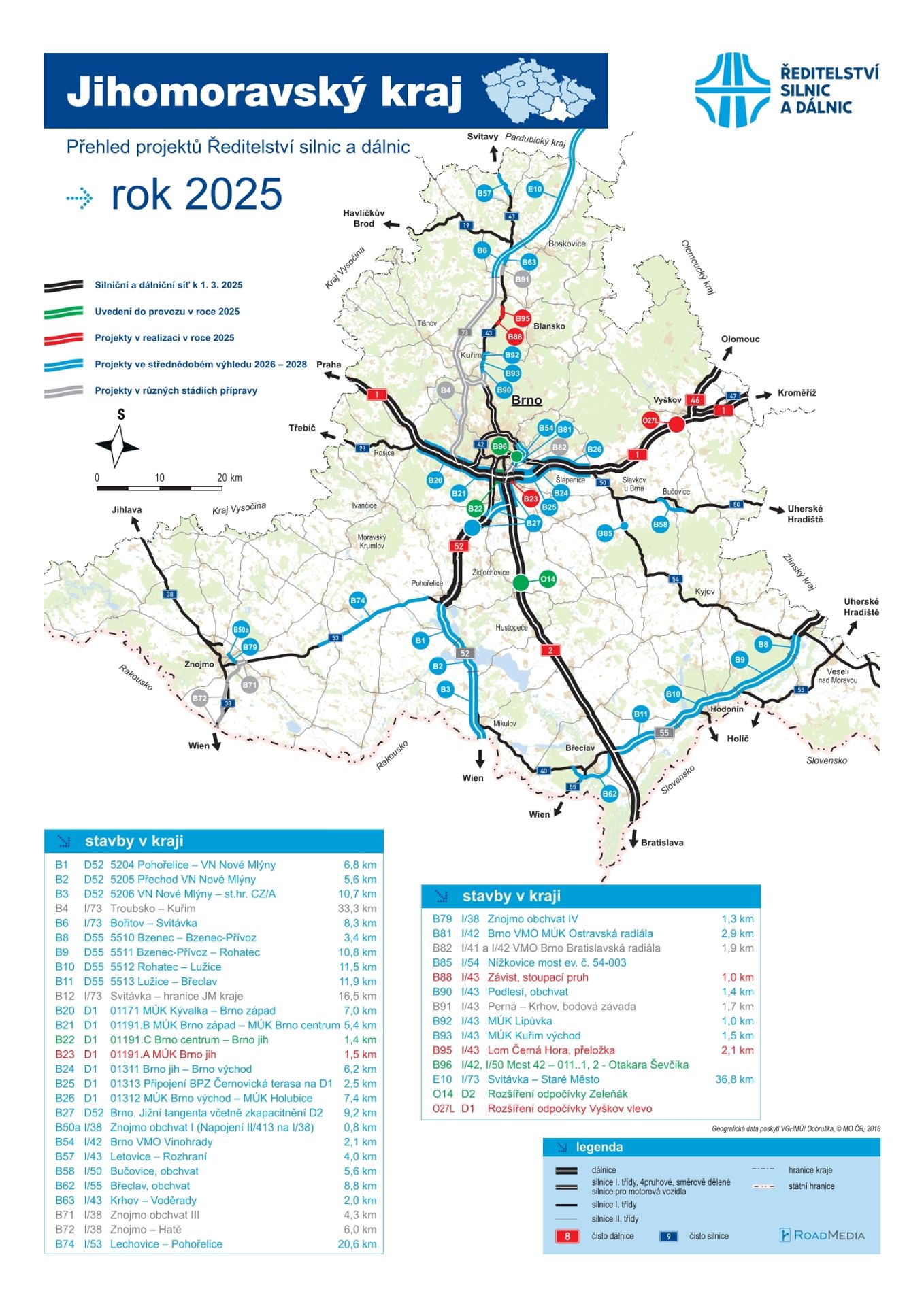 Jihomoravský kraj - mapa výstavby - Mapy oprav a výstavby (19/26)