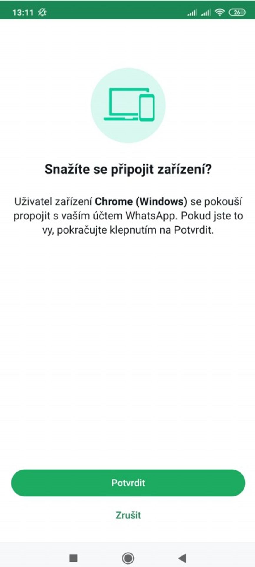 Nový typ podvodů prostřednictvím aplikace WhatsApp (2) - Nový typ podvodů prostřednictvím aplikace WhatsApp (2/7)
