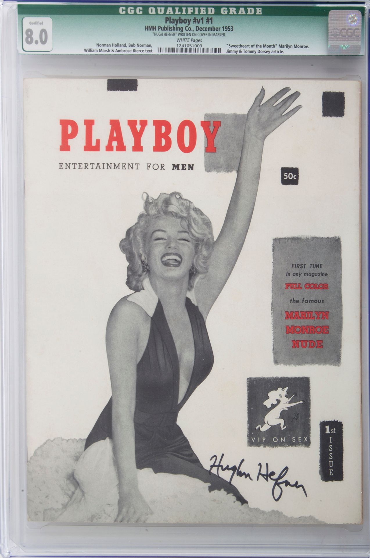 Časopis Playboy s Marilyn Monroe s podpisem Hughe Hefnera - Cenné sběratelské předměty (17/26)