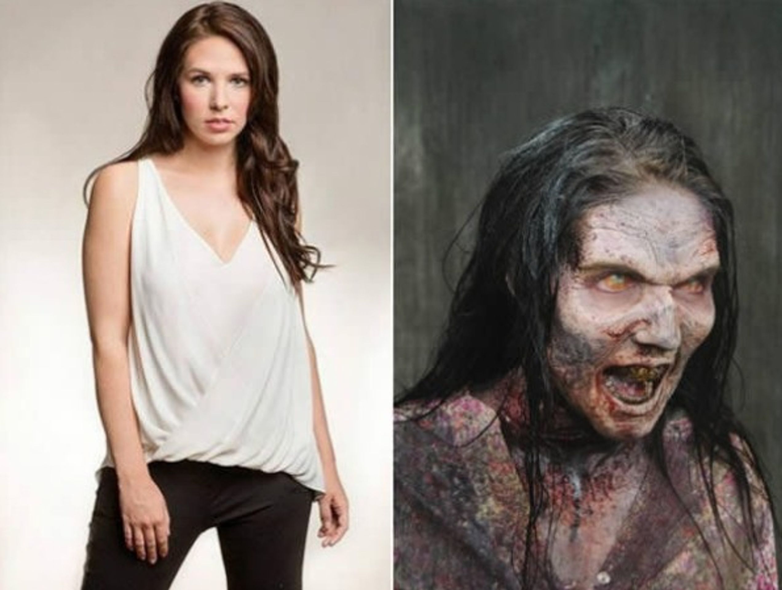 Ksan Angelovich (Zombie; Živí mrtví) - GALERIE: Filmové postavy bez make-upu (9/13)