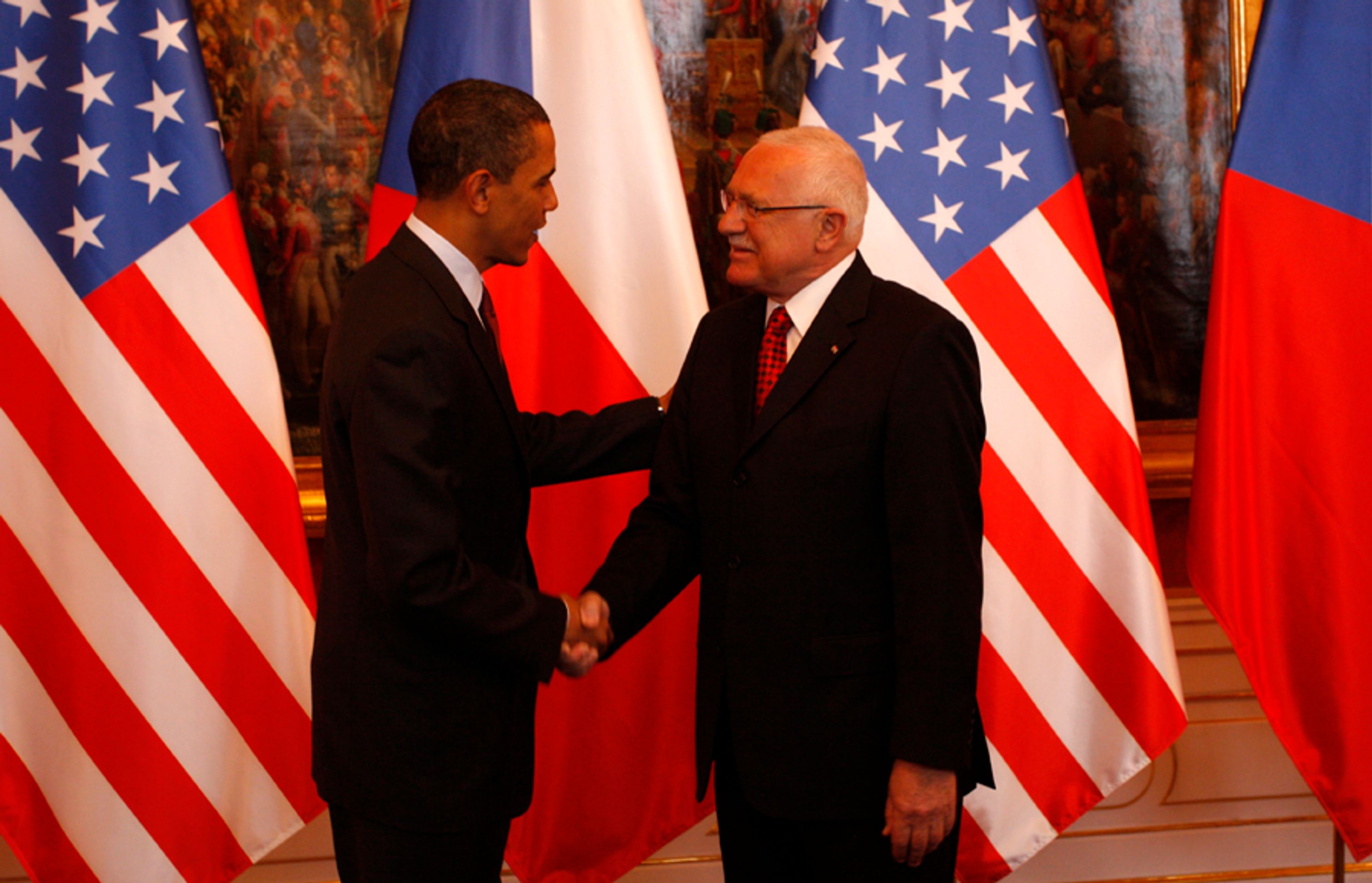 Obama jedná s Klausem-3 - GALERIE: Obama jedná s Klausem (2/6)
