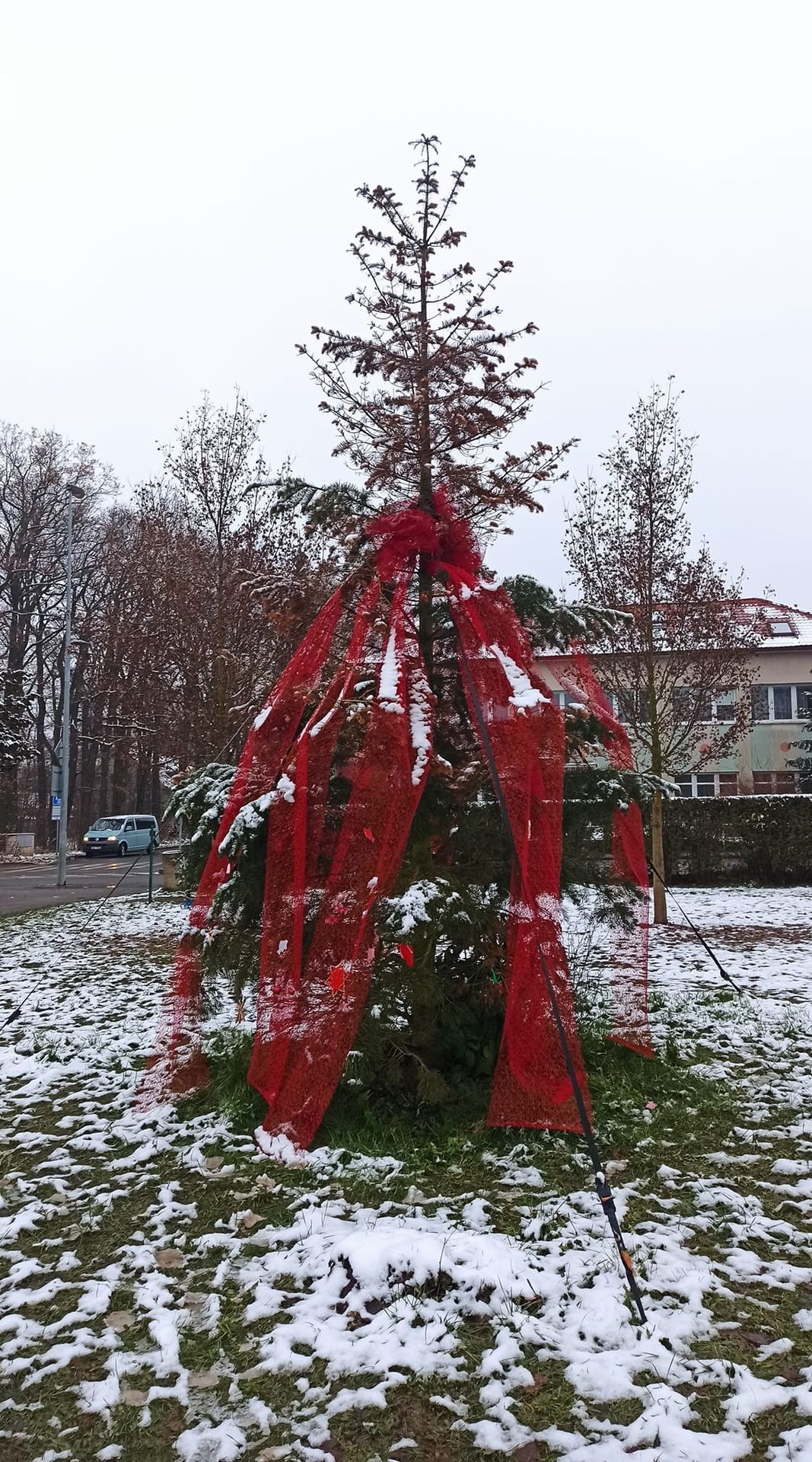Vánoční stromek v Praze 9 Újezd nad Lesy - Ošklivé vánoční stromky (7/11)