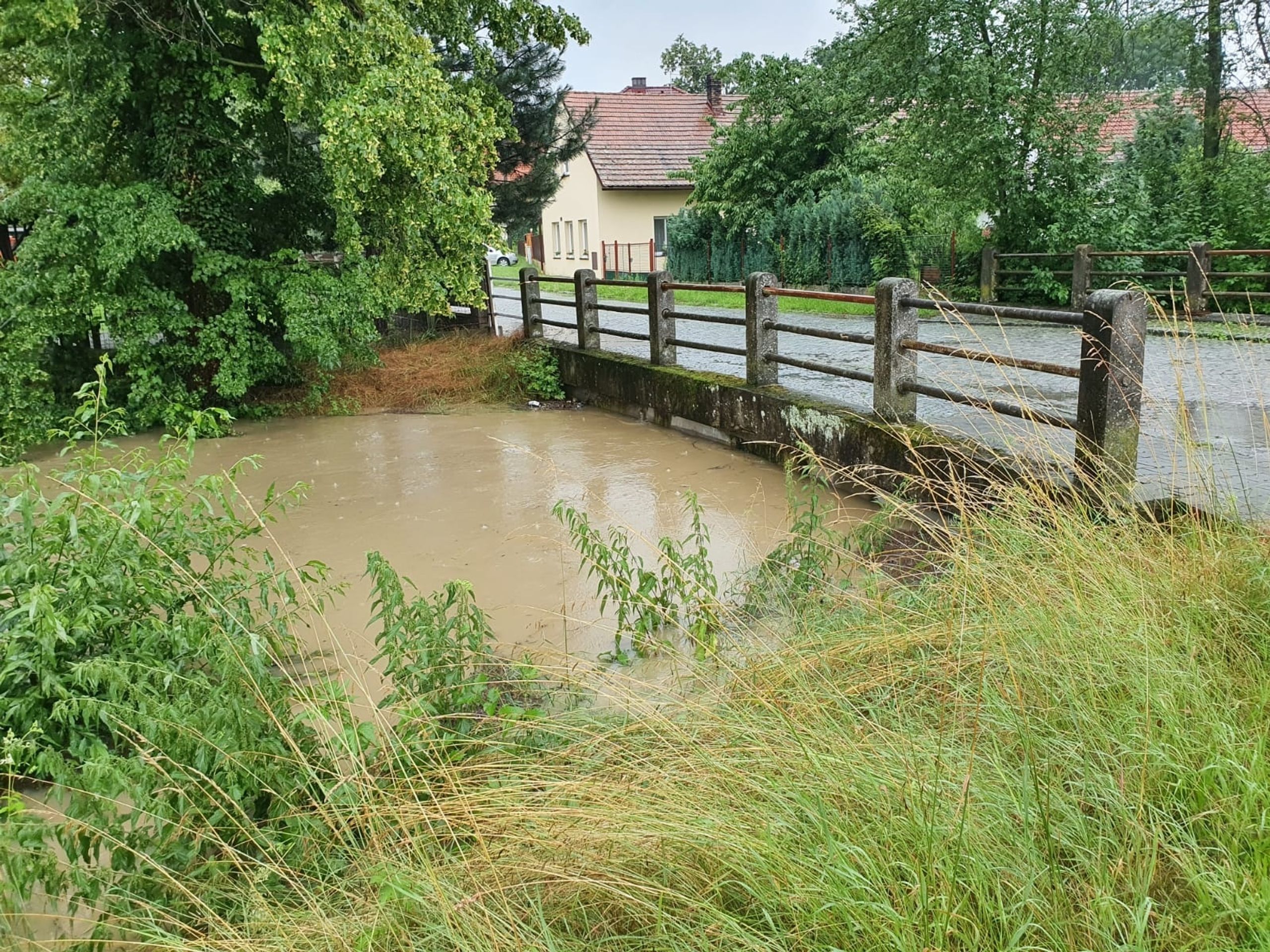 Rostoucí hladiny řek - 4 - GALERIE: Vydatné srážky a bleskové povodně - 29. 6. 2020 (10/19)