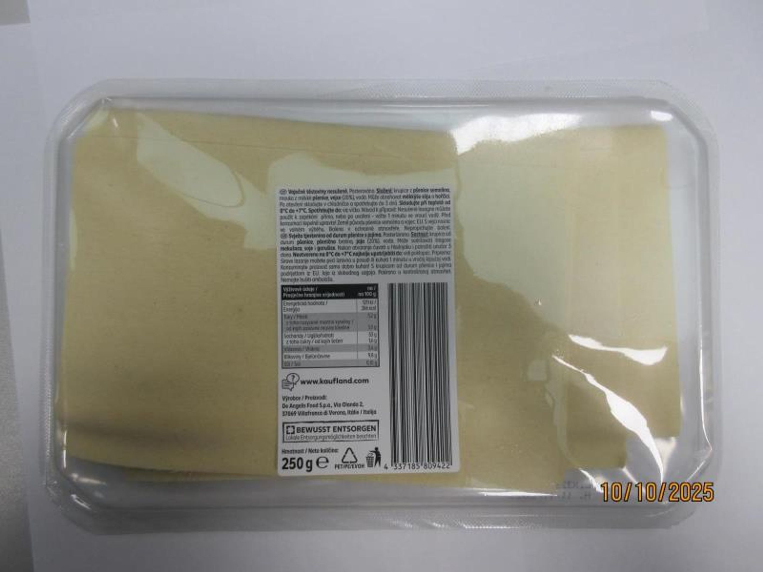 K Favourites Lasagne platten, vaječné těstoviny nesušené, 250 g (2) - K Favourites Lasagne platten (2/3)