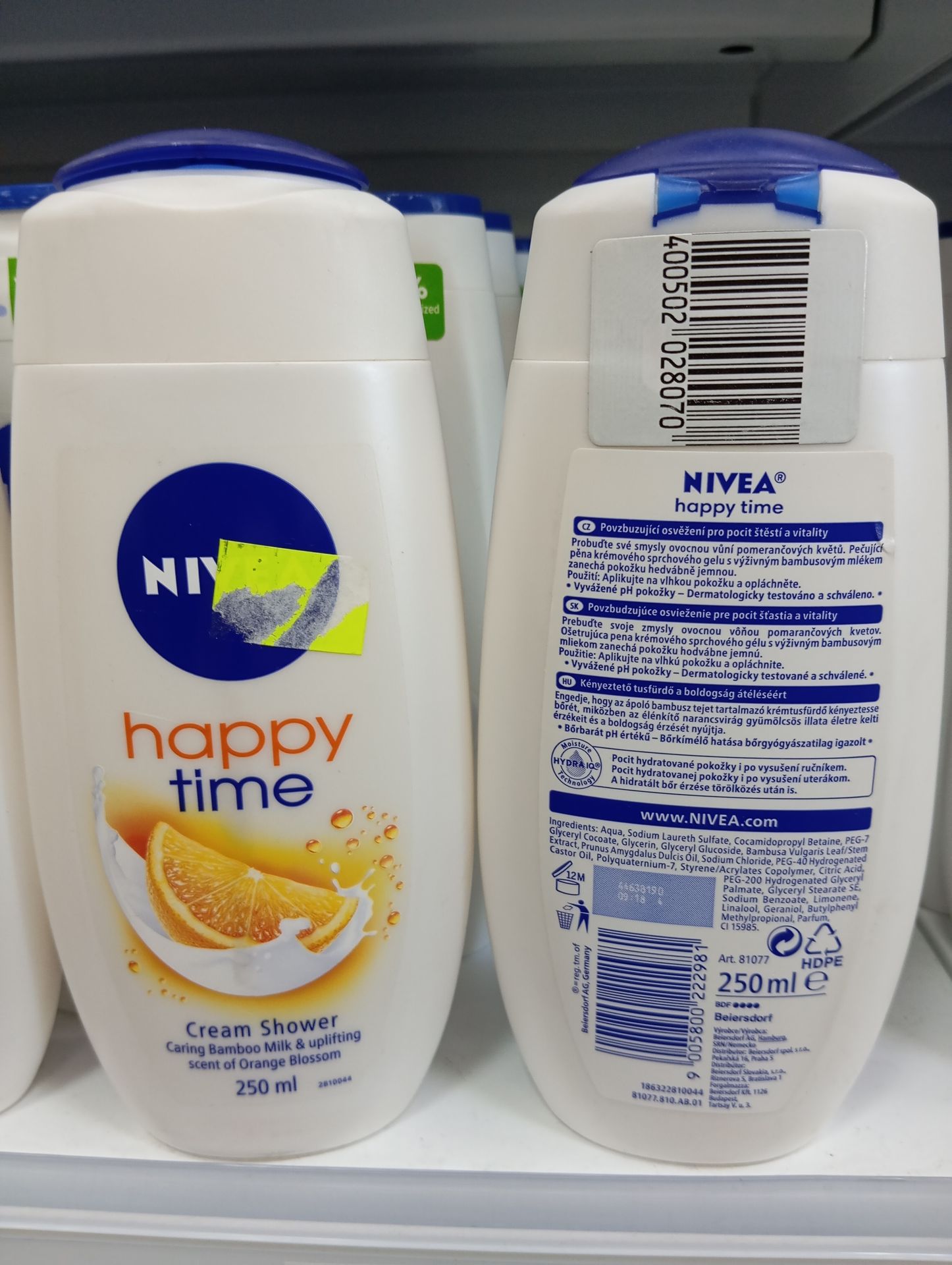 NIVEA sprchový gel happy time - Zdraví nebezpečná kosmetika (9/11)