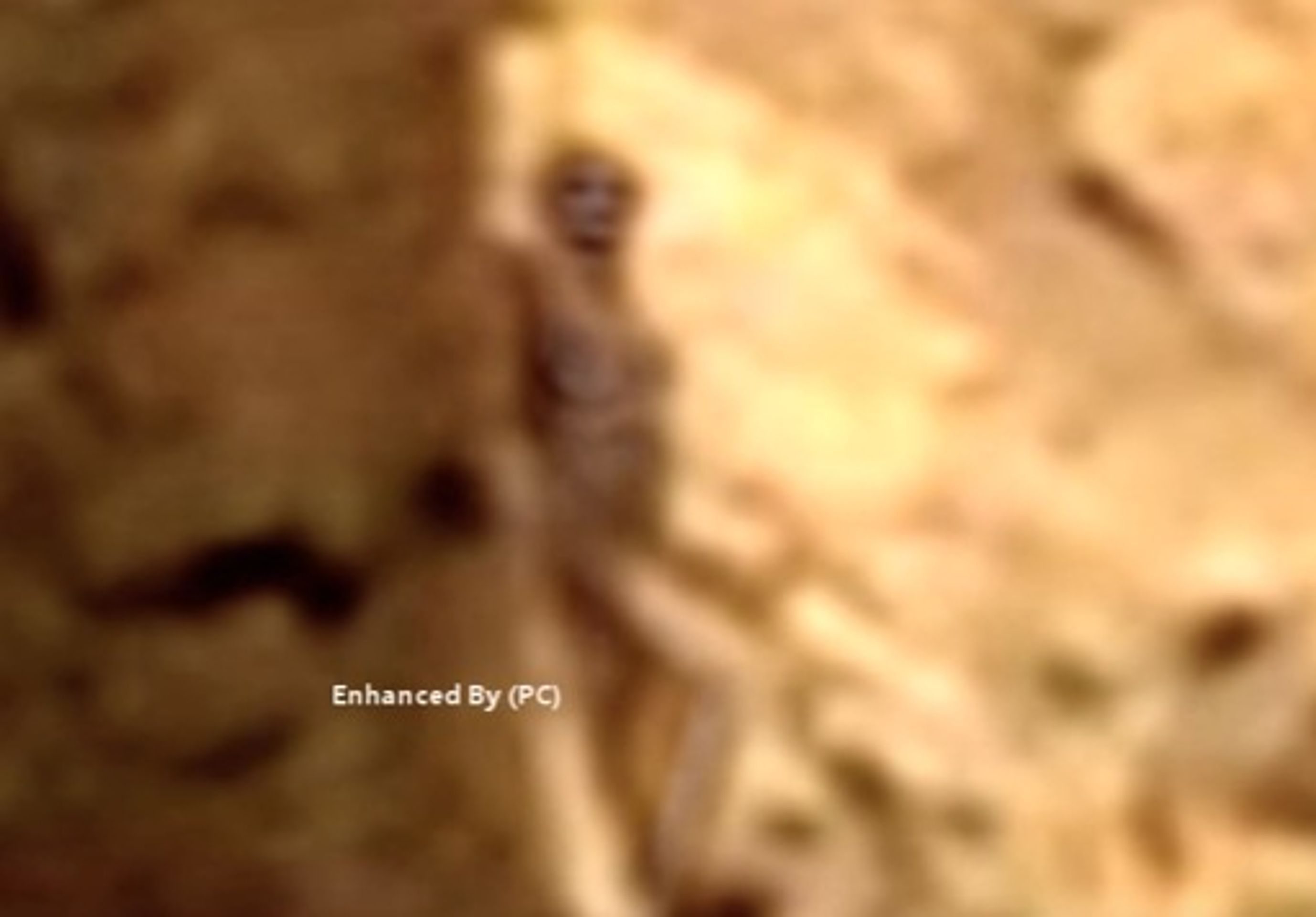 Malý ufon se skrývá za kamenem na Marsu - upraveno ufology - GALERIE: Na snímku z Marsu se skrývá ufon (3/3)