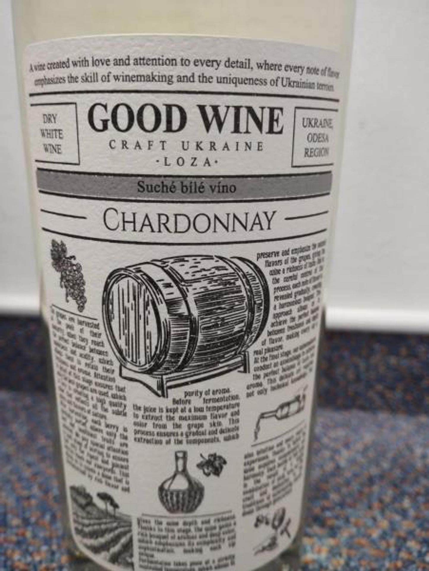 Good Wine Chardonnay, suché bílé víno, alk. 11% obj., víno z Ukrajiny (8) - Závadné potraviny (22/34)