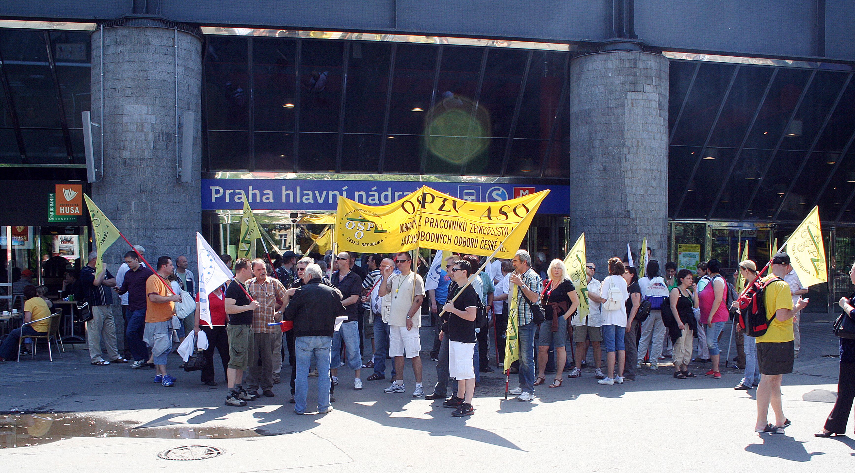Demonstrace odborů proti reformám na Václavském náměstí - 1 - GALERIE: Odbory demonstrují na Václavském náměstí (1/12)