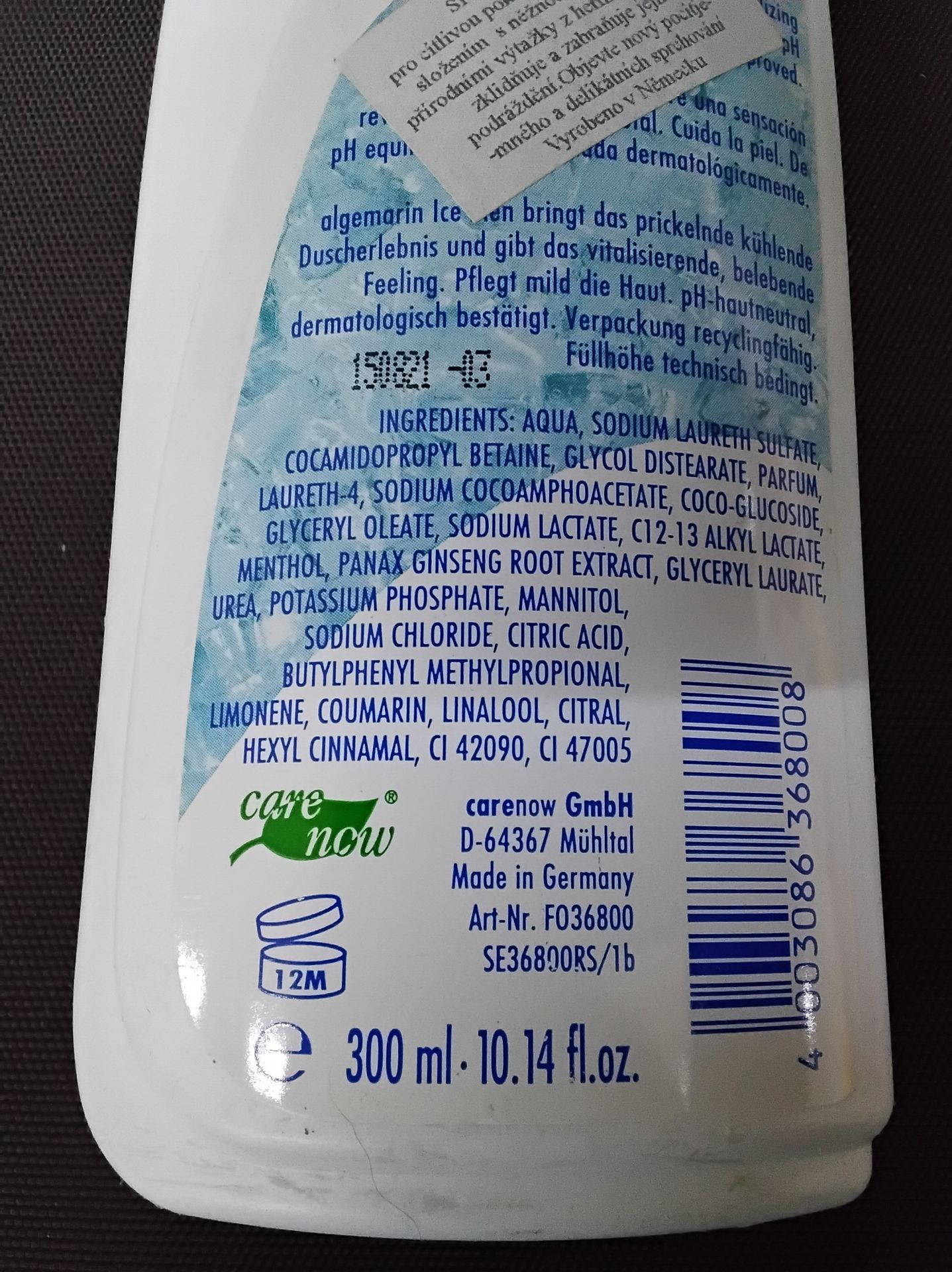 Algemarin WELLNESS Ice Men (3) - Závadná kosmetika (3/38)