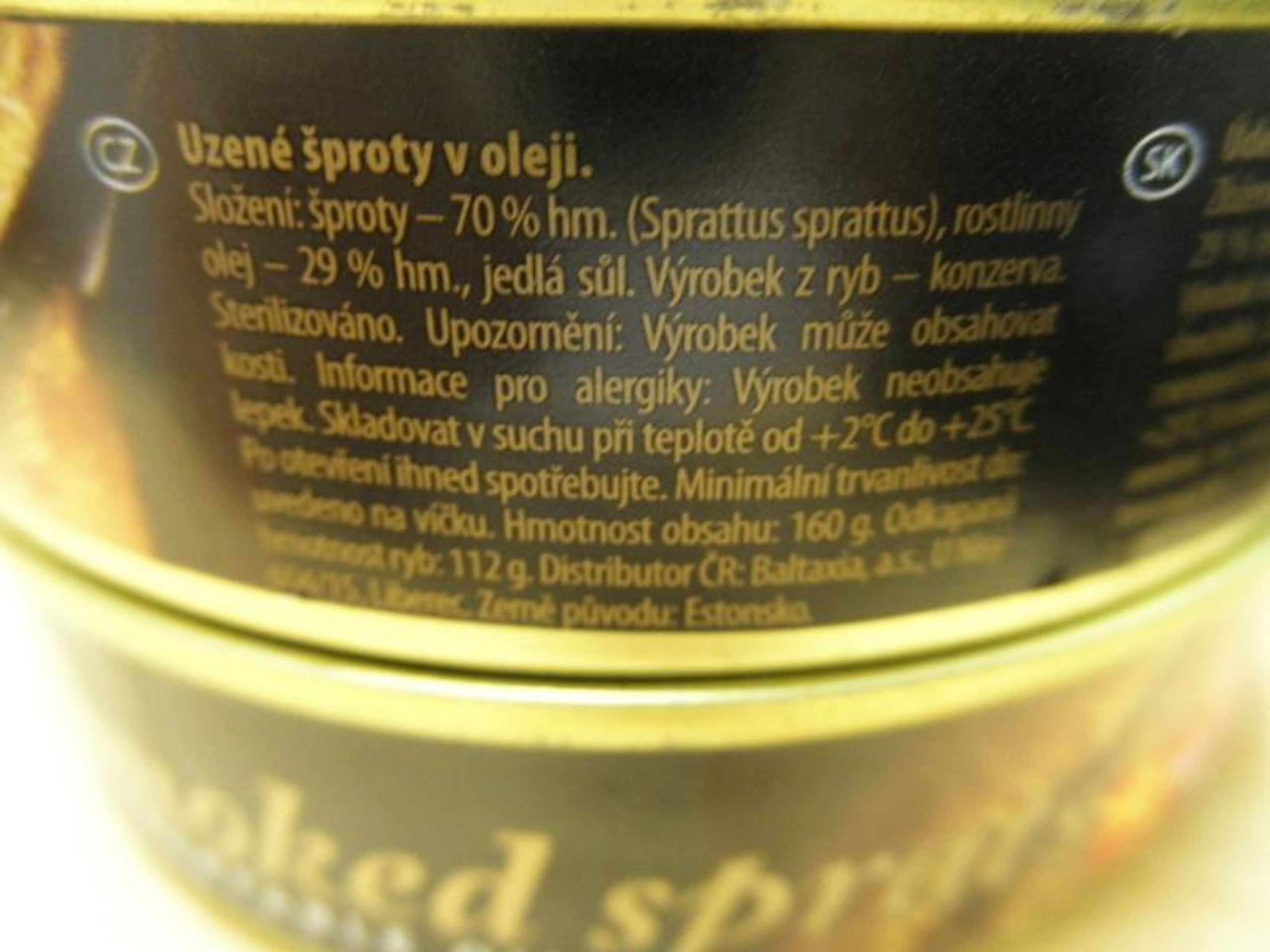 Uzené šproty v oleji od firmy SOKRA - 3 - Galerie: Rybičky s karcinogenními látkami (2/4)