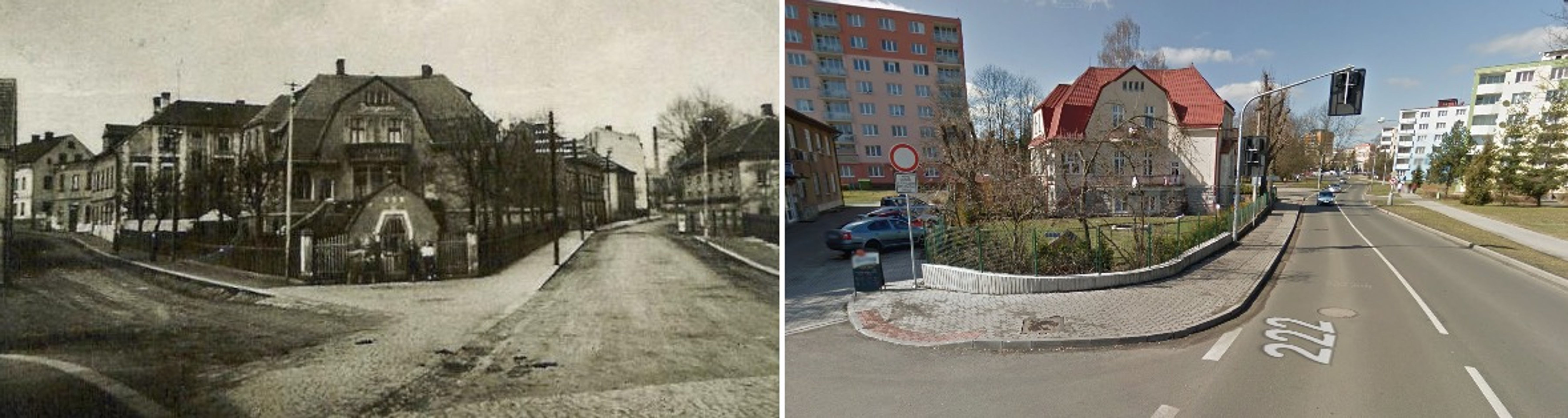 Historické fotky - Karlovarský kraj - Chodov, Villa Pecher - GALERIE: Karlovarsko dříve a dnes (3/24)