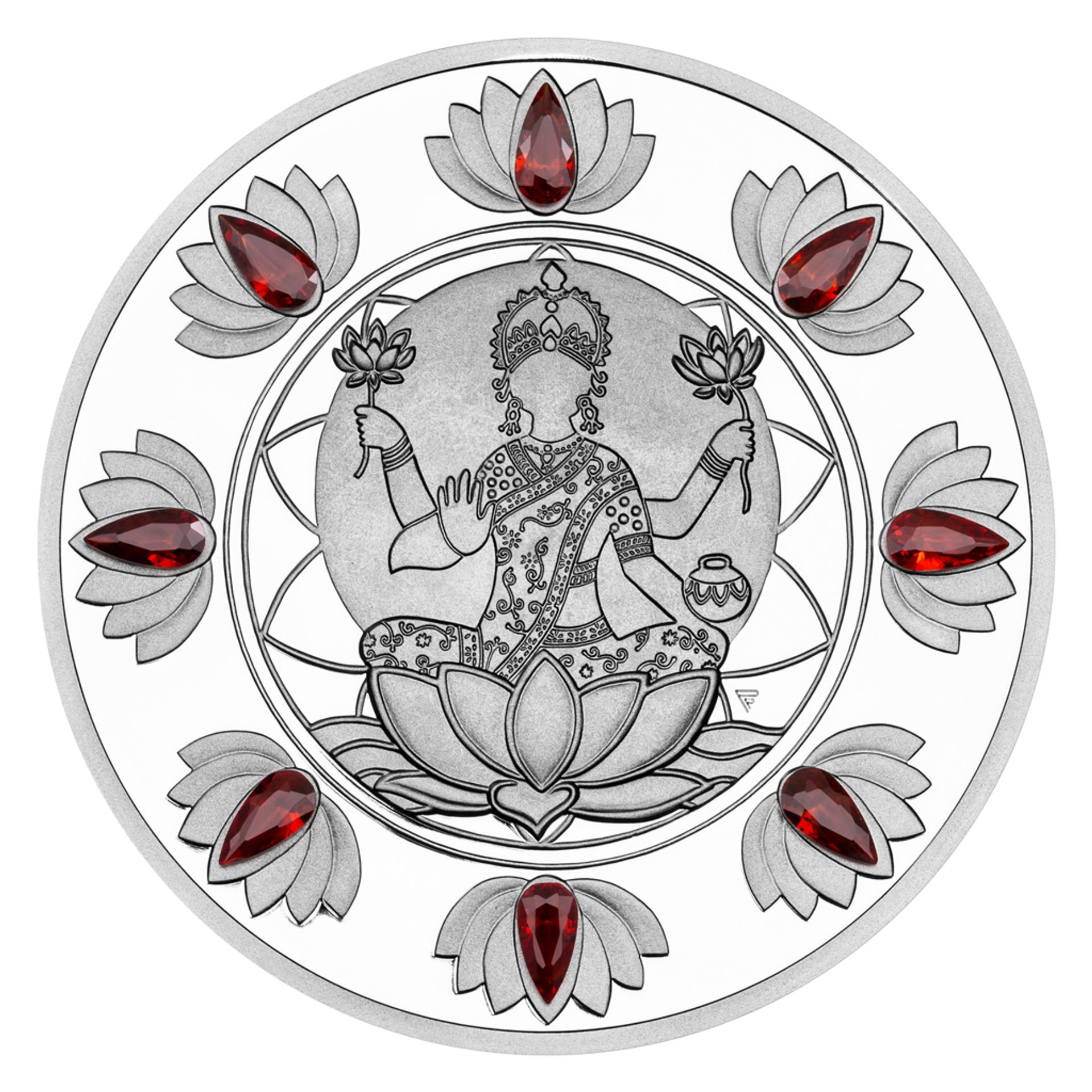 Stříbrná mince s českým křišťálem Happy Diwali je součástí dárkové řady Crystal Coin - Mince České mincovny (5/22)