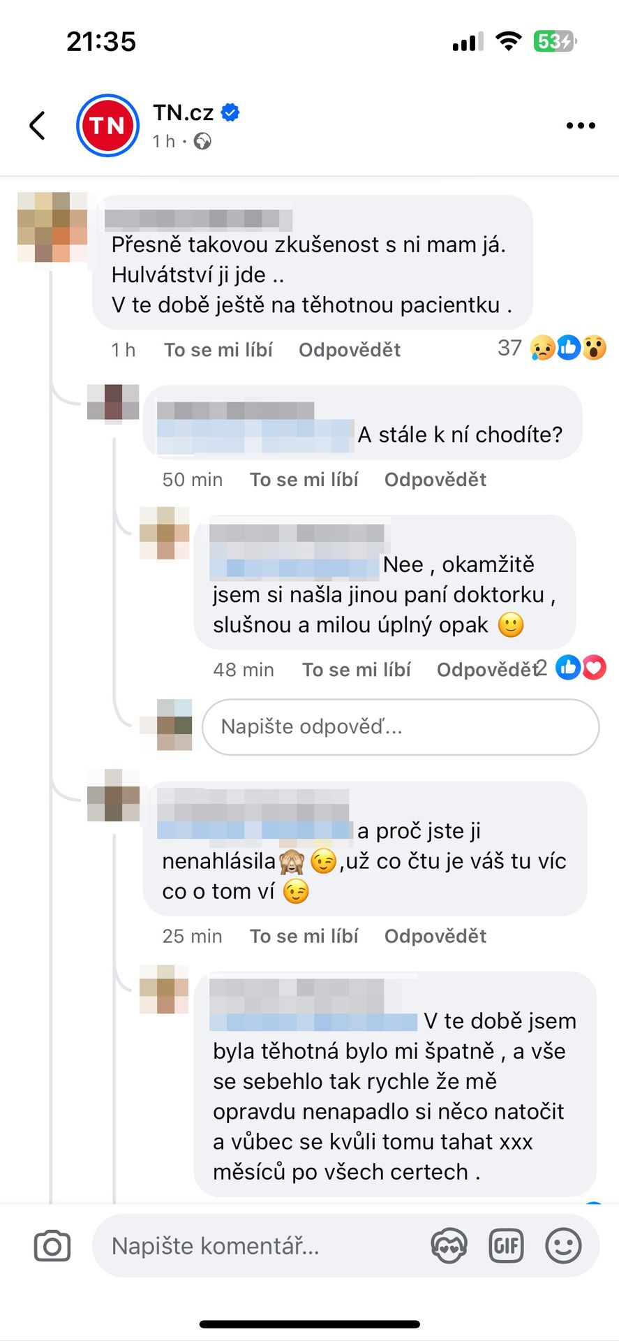 Reakce na chování gynekoložky Instagram TN.cz - Reakce na chování gynekoložky (4/5)