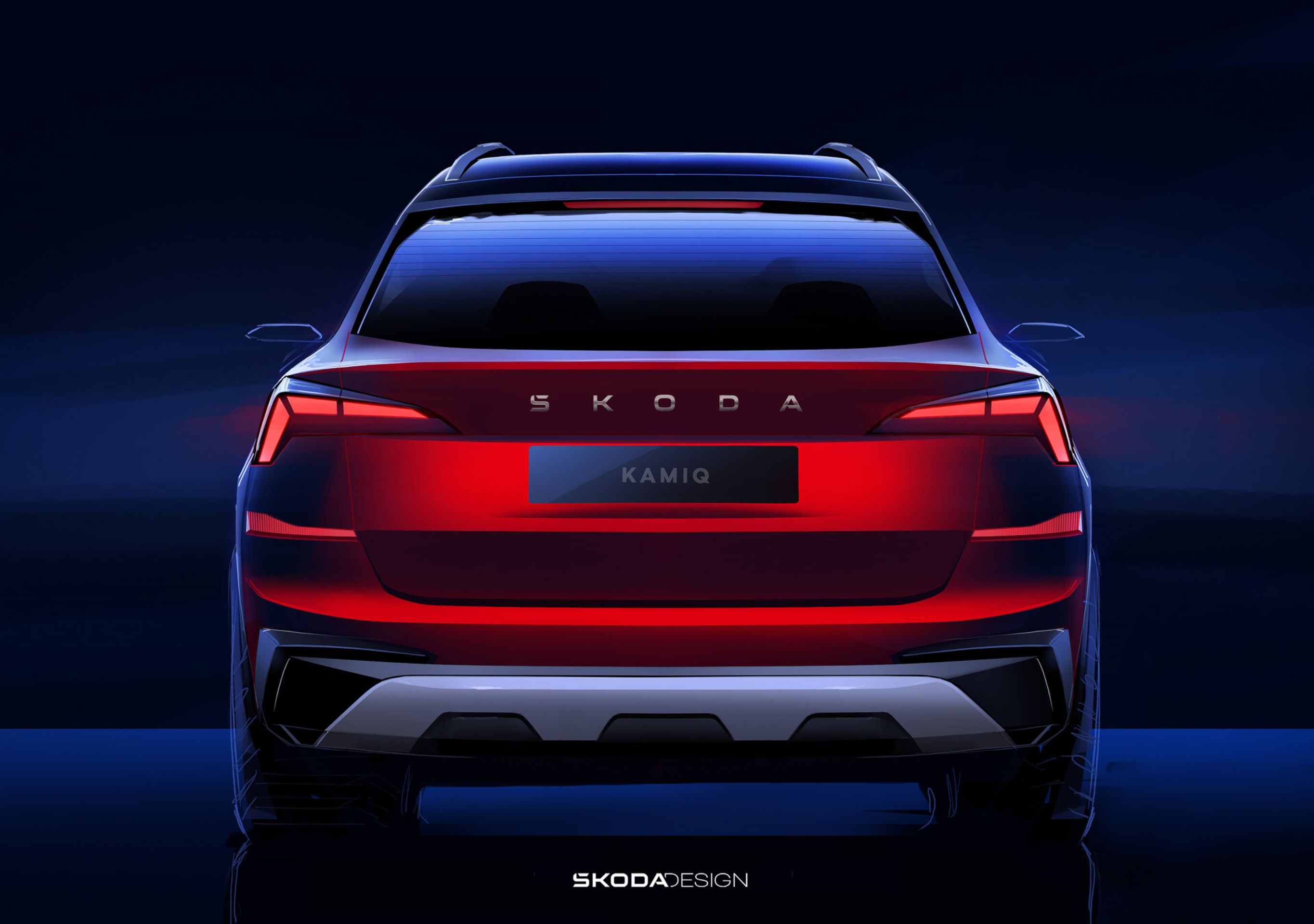 Modernizovaná Škoda Kamiq na oficiálních skicách - Škodovky Scala a Kamiq po faceliftu (2/6)