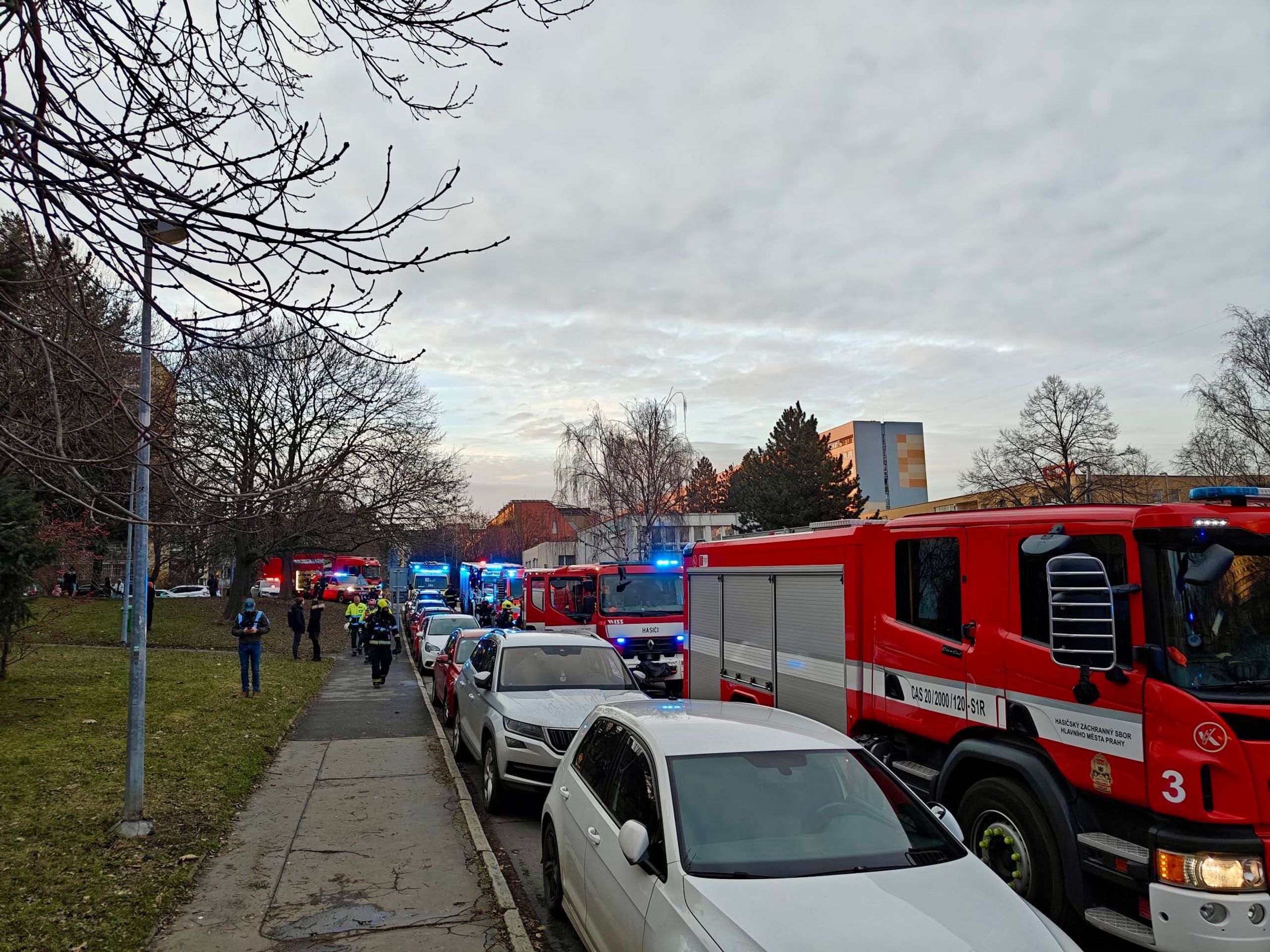 Požár 25. 1. 2025 - Požár Praha 9, 25. 1. 2025 (2/6)
