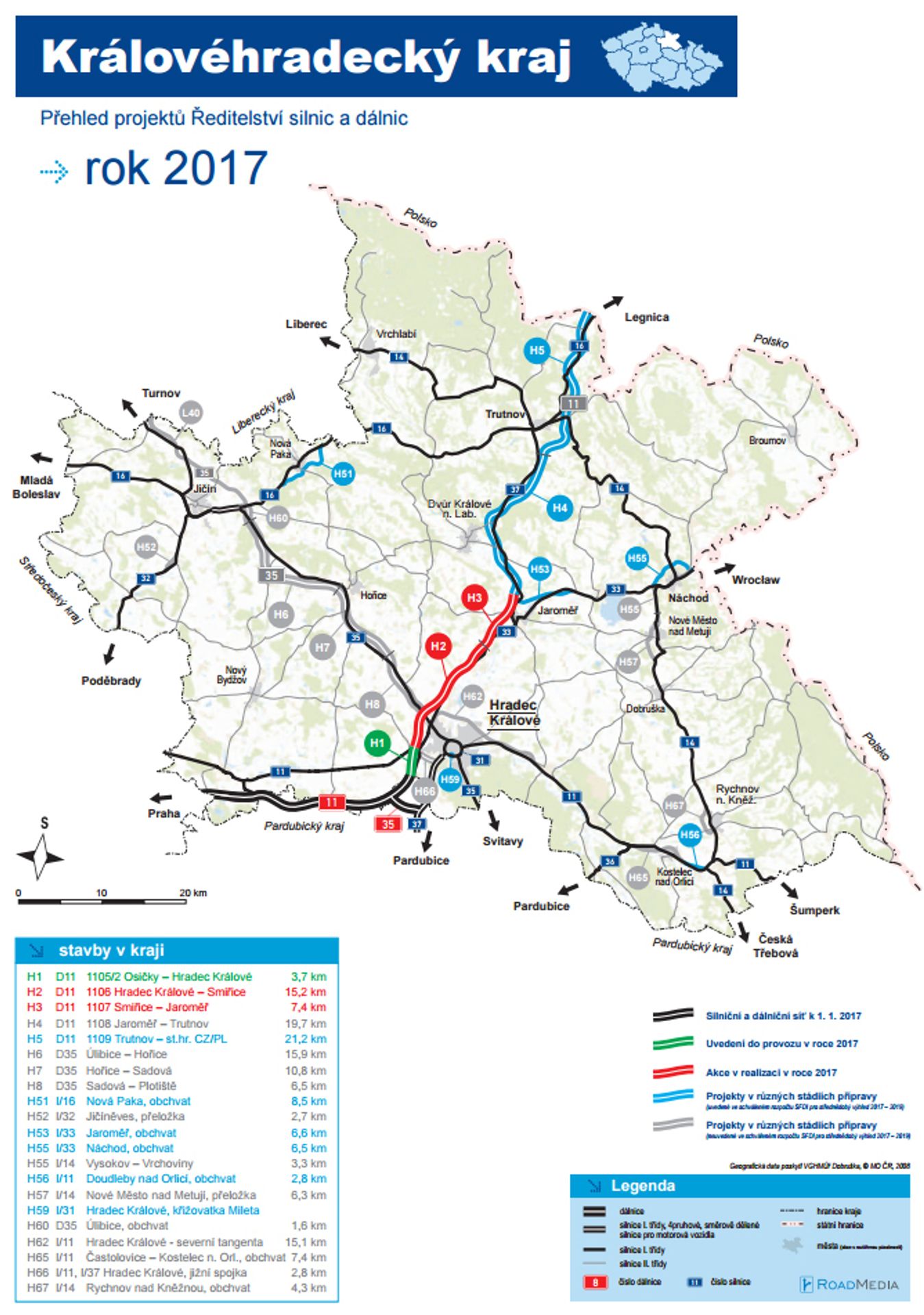 Výstavba silnic - Královéhradecký kraj - GALERIE: Výstavba silnic v roce 2017 (5/13)