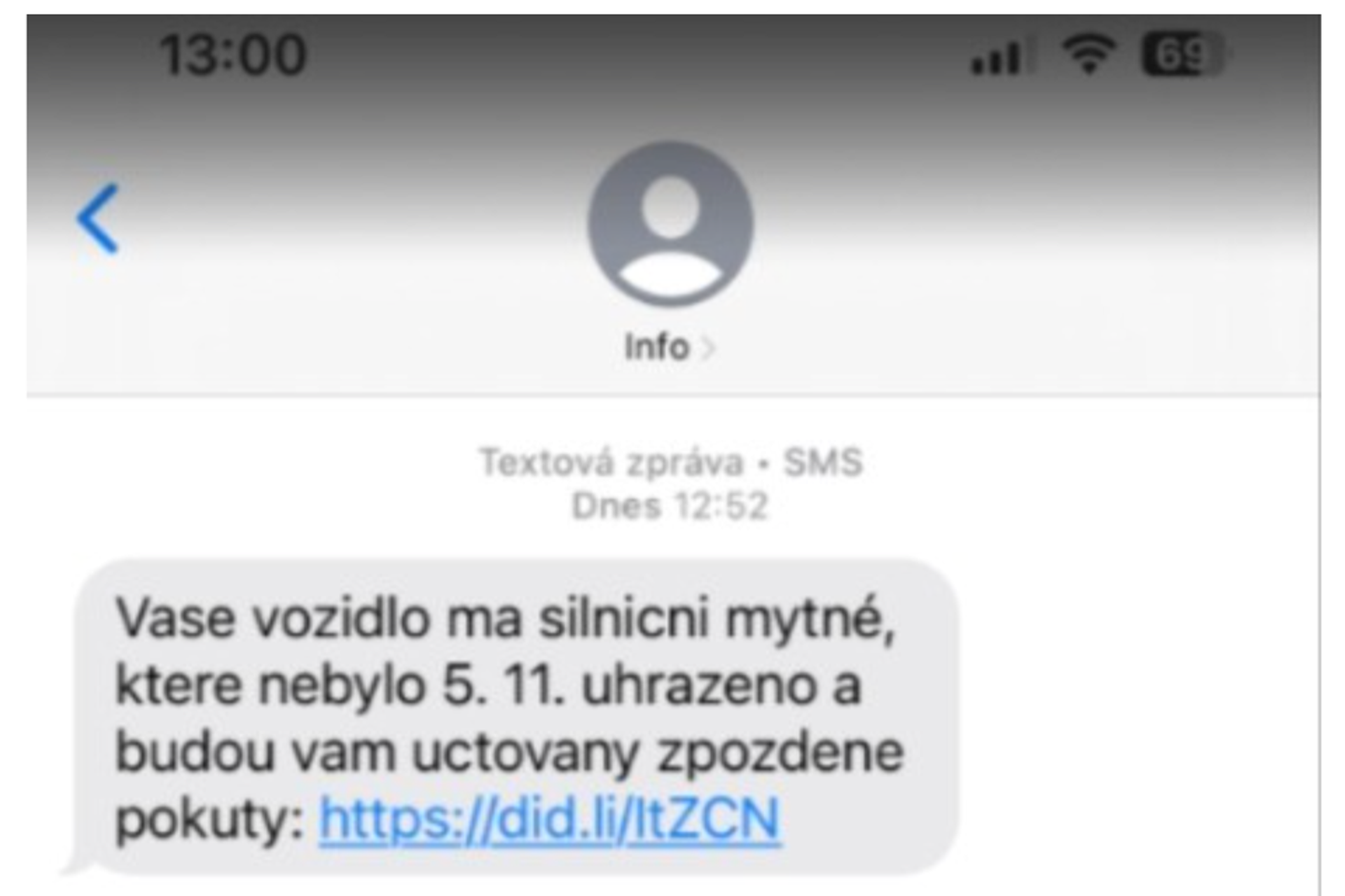 Ukázky podvodných SMS - Ukázky podvodných SMS (2/4)