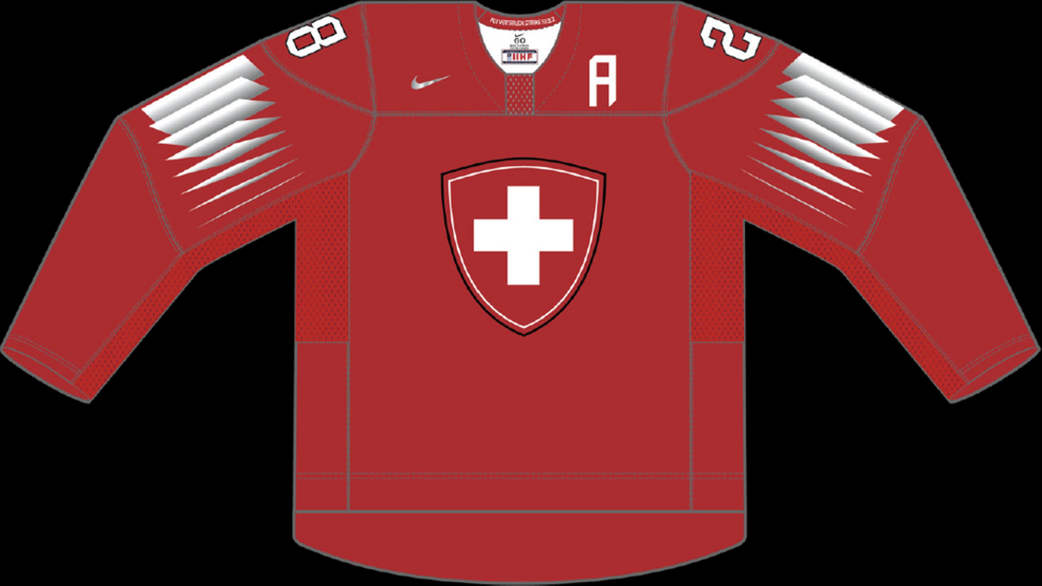 Domácí dres Švýcarska - GALERIE: Dresy týmů na mistrovství světa v ledním hokeji (23/32)