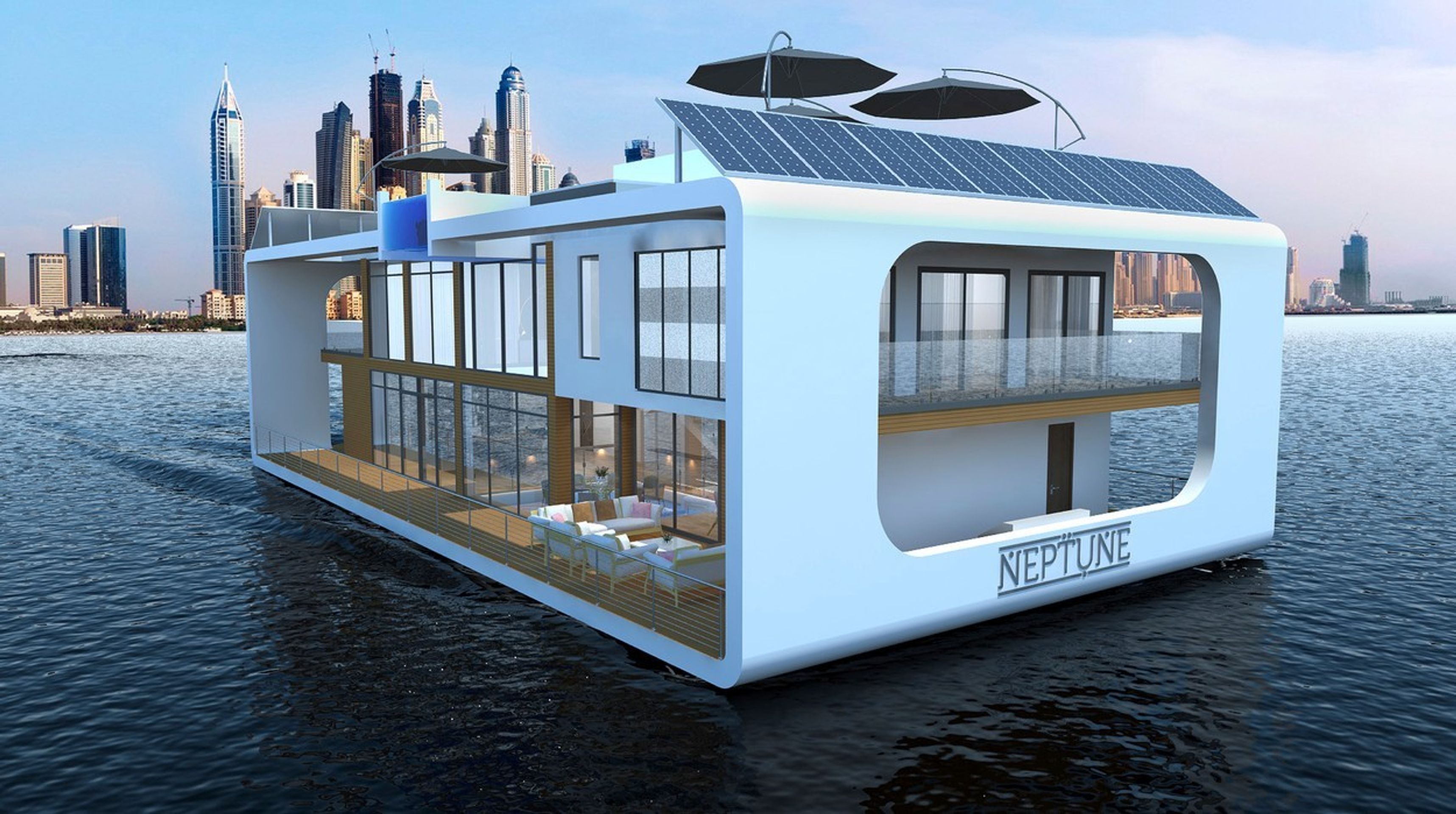 Neptun - hotel obklopený šesti plovoucími domy v Dubajském přístavu - 2 - GALERIE: Neptun - hotel obklopený šesti plovoucími domy v Dubajském přístavu (2/5)