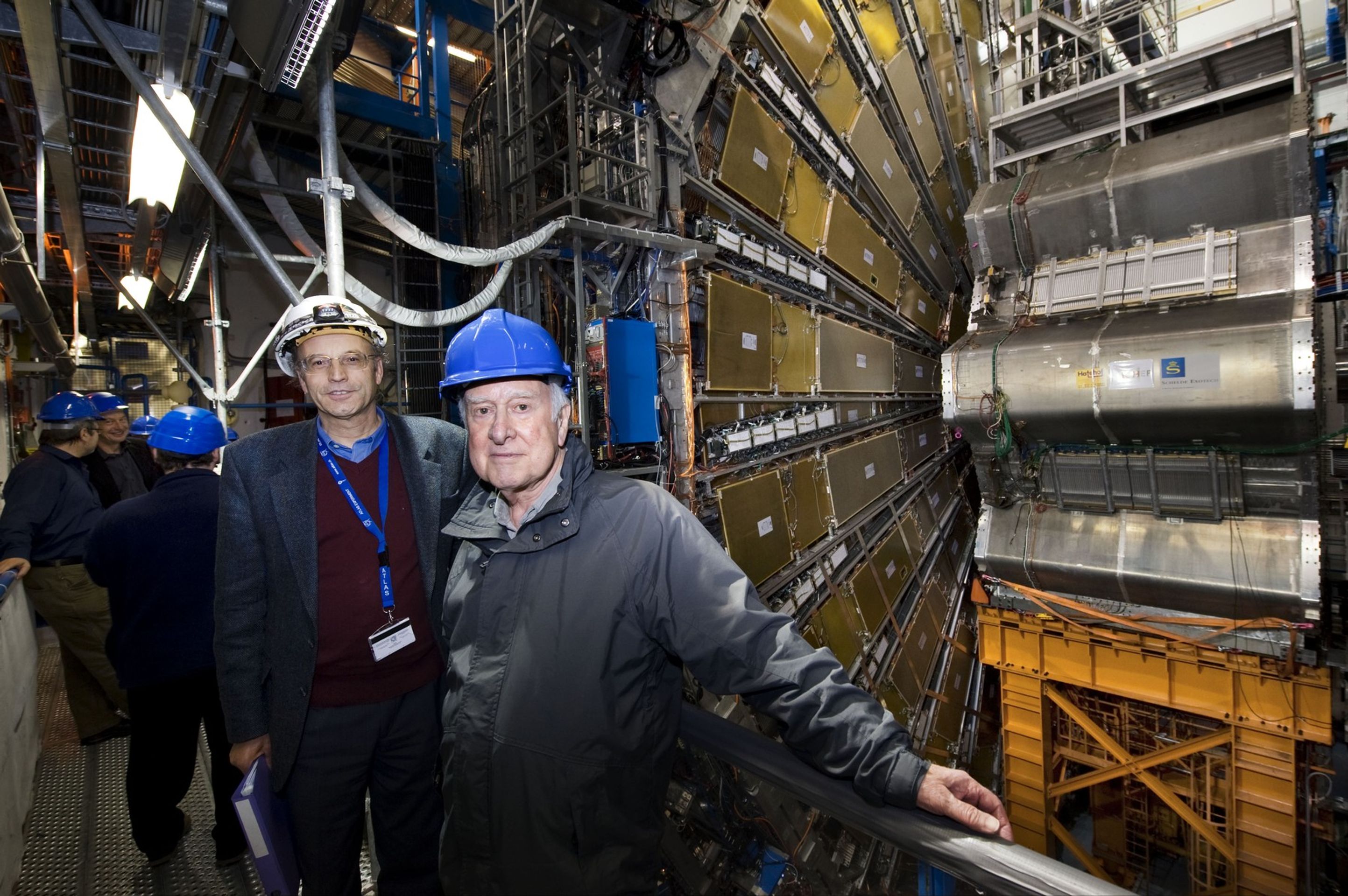 Peter Higgs na návštěvě CERN, 30. 3. 2015 Švýcarsko - Peter Higgs (3/4)
