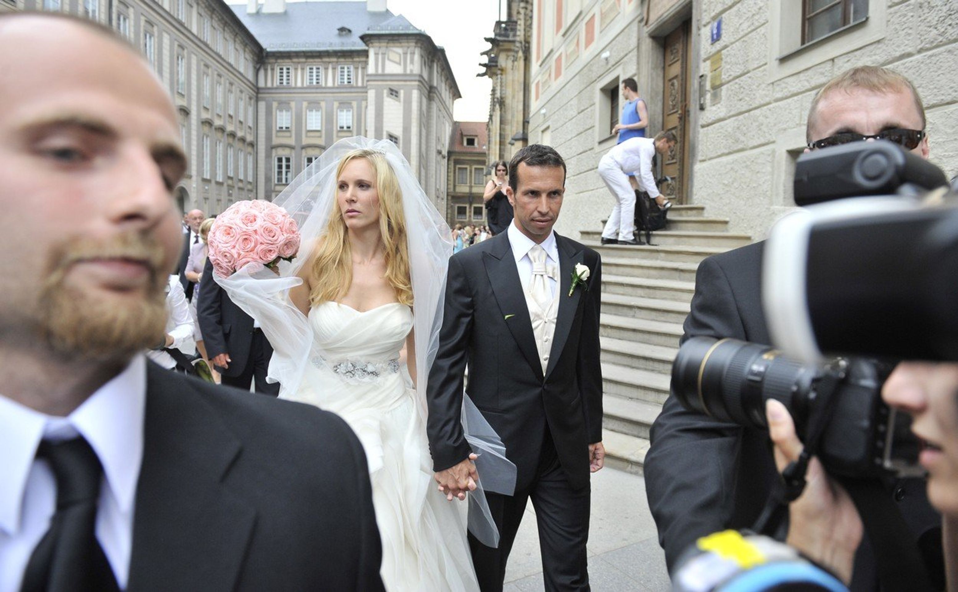 Radek Štěpánek a Nicole Vaidišová na první svatbě v roce 2010 - GALERIE: První svatba Radka Štěpánka a Nicole Vaidišové (3/5)