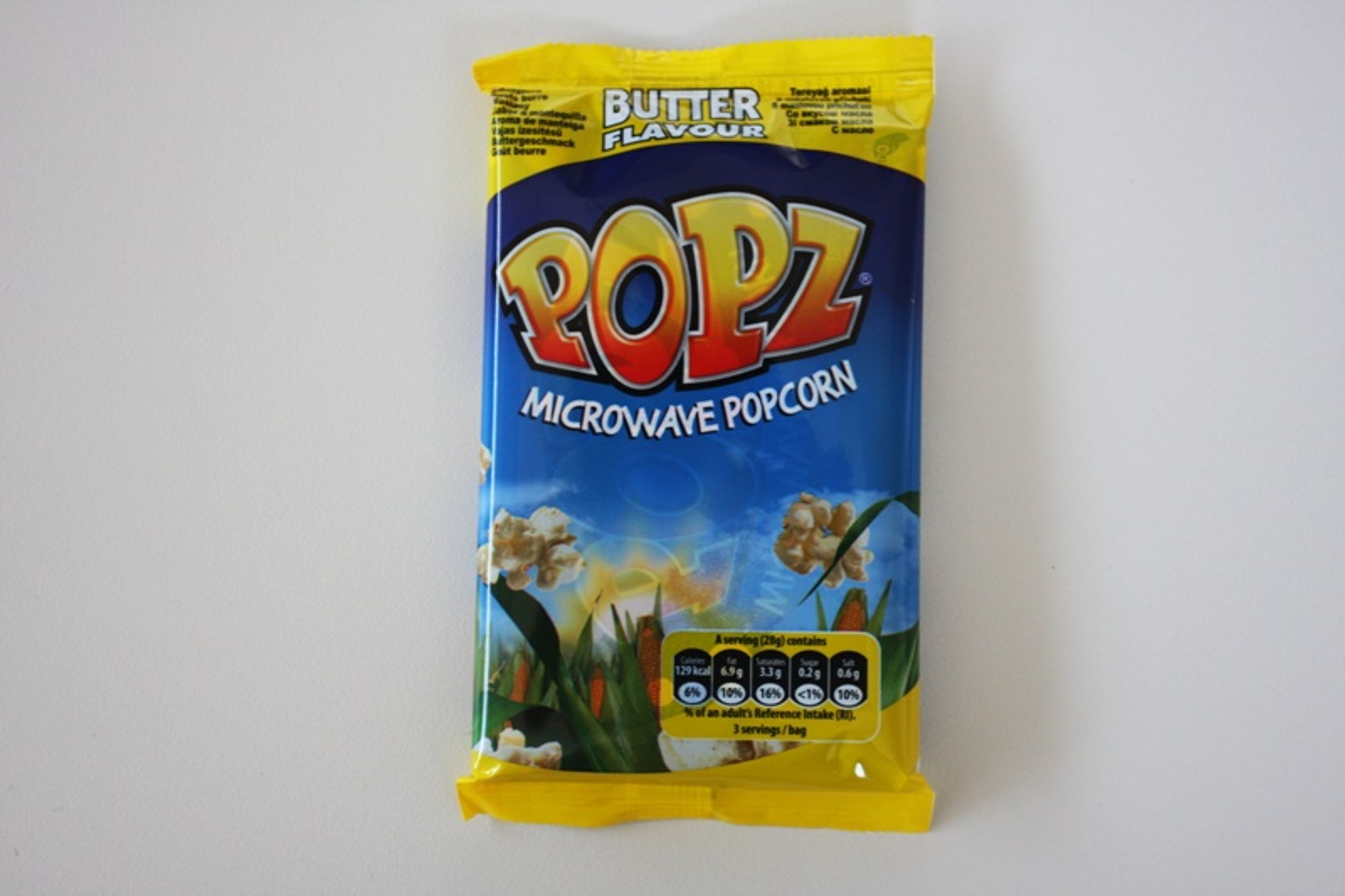 11. místo: Popz: Microwave popcorn - butter flavour (Kukuřice k pražení v mikrovlnné troubě) - GALERIE: Test popcornů s máslovou příchutí (11/16)