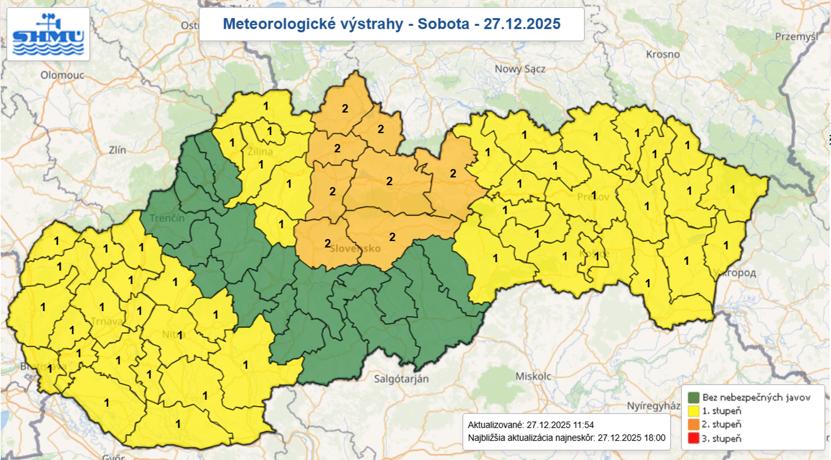 Meteorologická situace na Slovensku - Meteorologická situace na Slovensku (1/3)