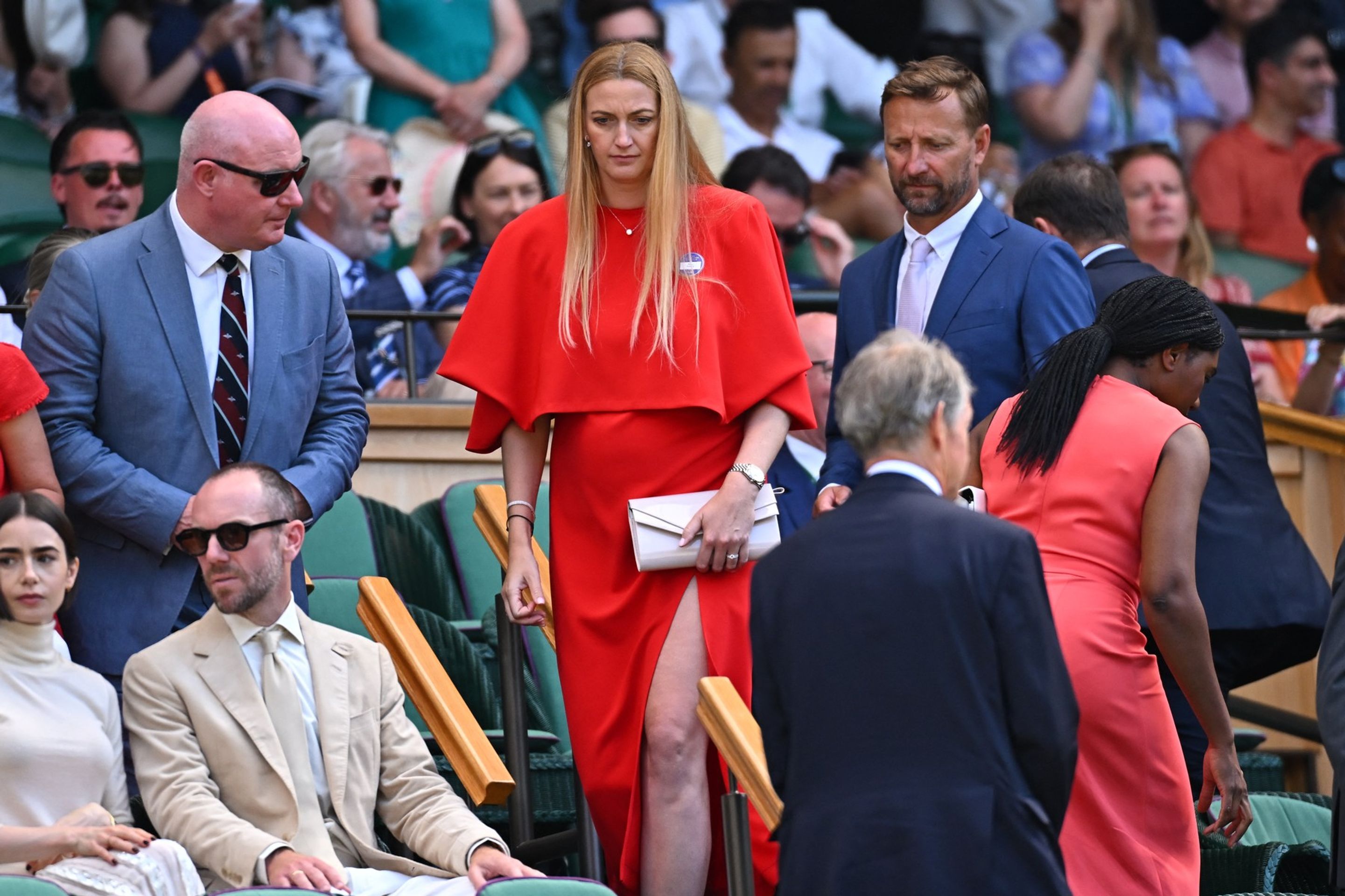 Česká tenistka Petra Kvitová - Celebrity na finále Wimbledonu (6/8)