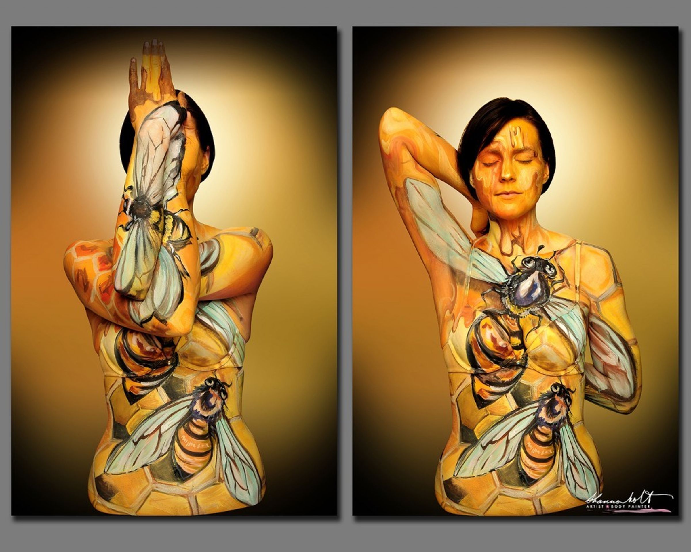 Body Painting - 1 - GALERIE: Zvířata na lidském těle (1/9)