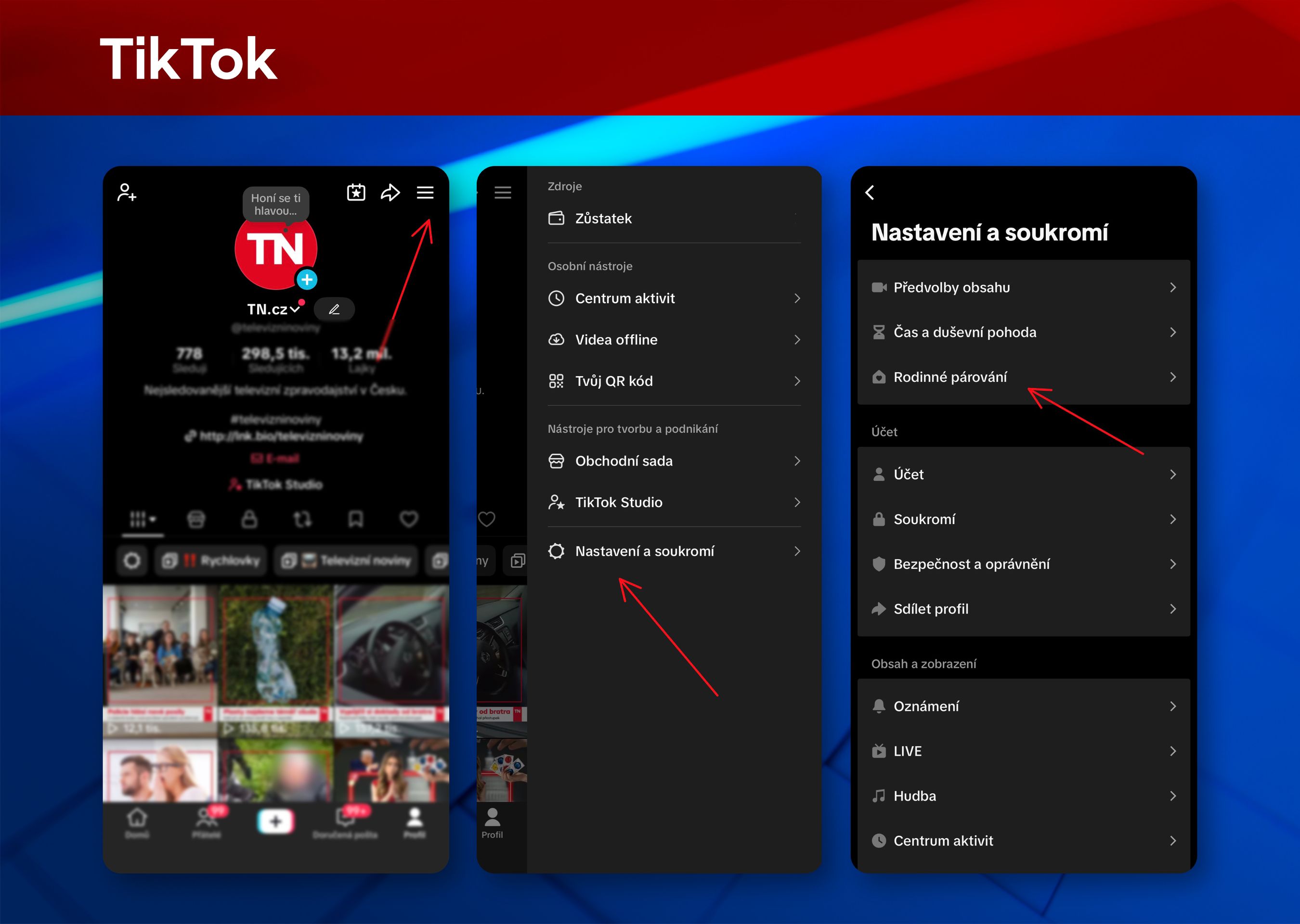 Jak omezit sociální sítě – TikTok - Jak omezit sociální sítě (1/4)