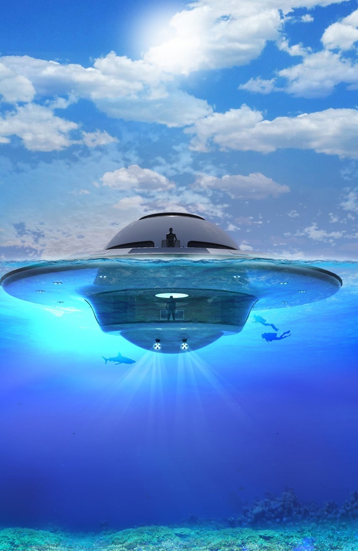 Originální houseboat, který vypadá jako UFO - 1 - GALERIE: Originální houseboat, který vypadá jako UFO (1/8)