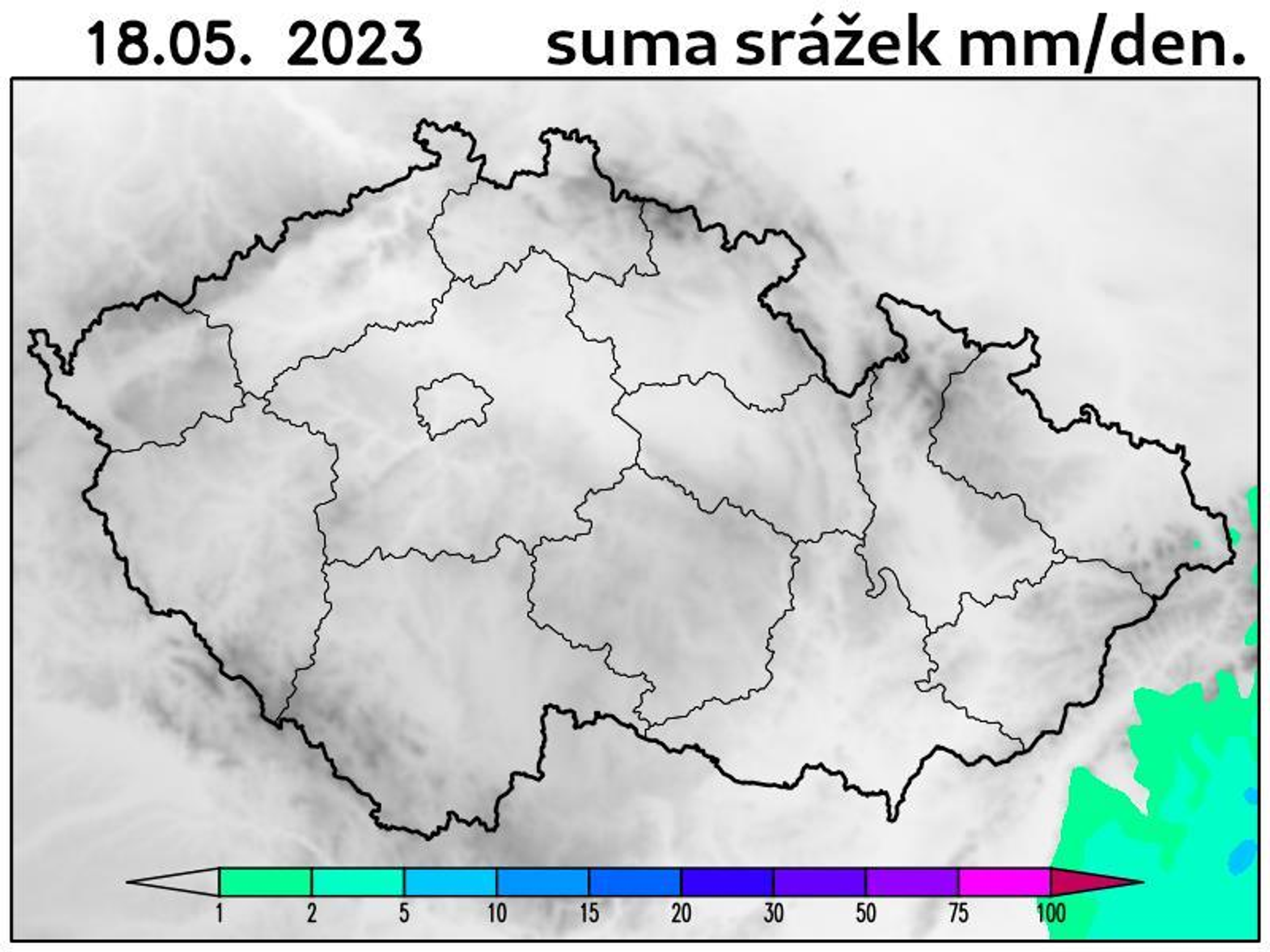 Mapa srážek - Déšť a povodně (16/16)