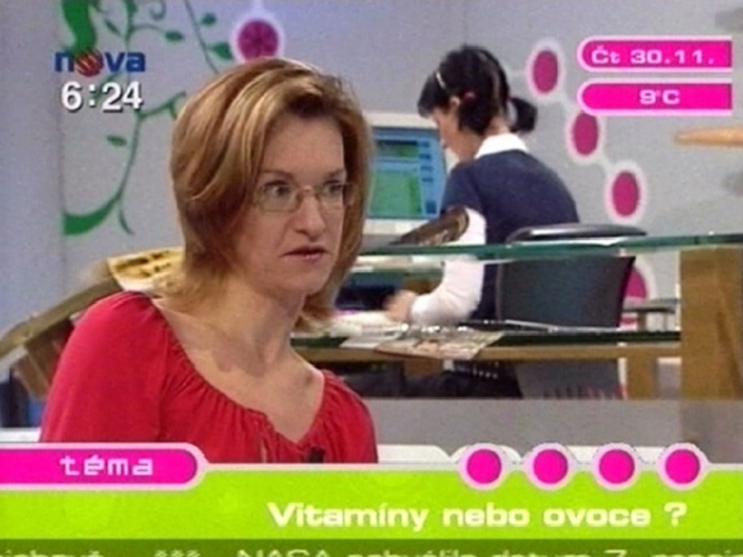Expertka na vitamíny ve Snídani s Novou - Vitamíny v tabletách nebo ovoce? Toť otázka (1/2)