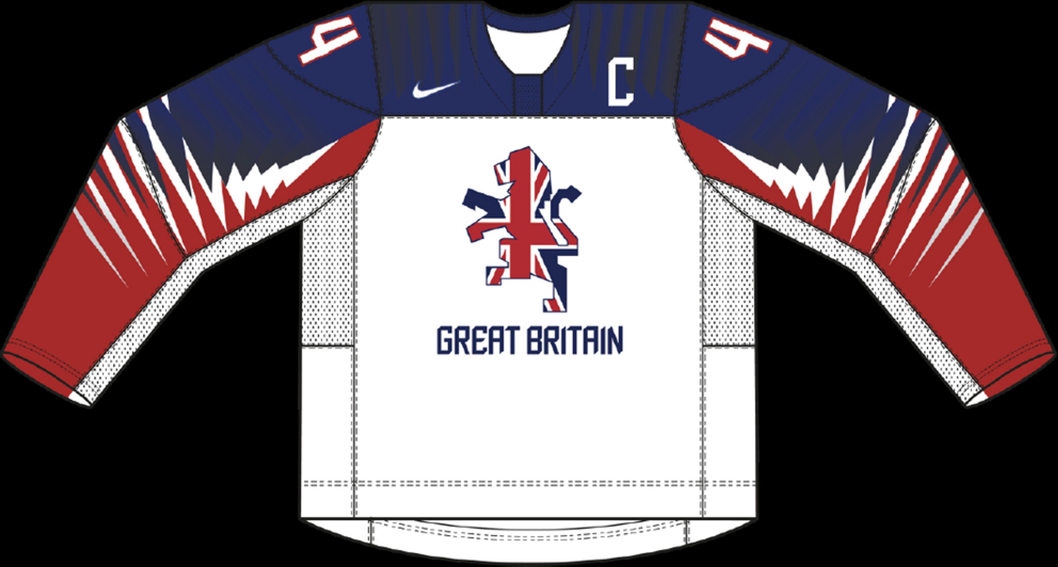 Domácí dres Velké Británie - GALERIE: Dresy týmů na mistrovství světa v ledním hokeji (31/32)