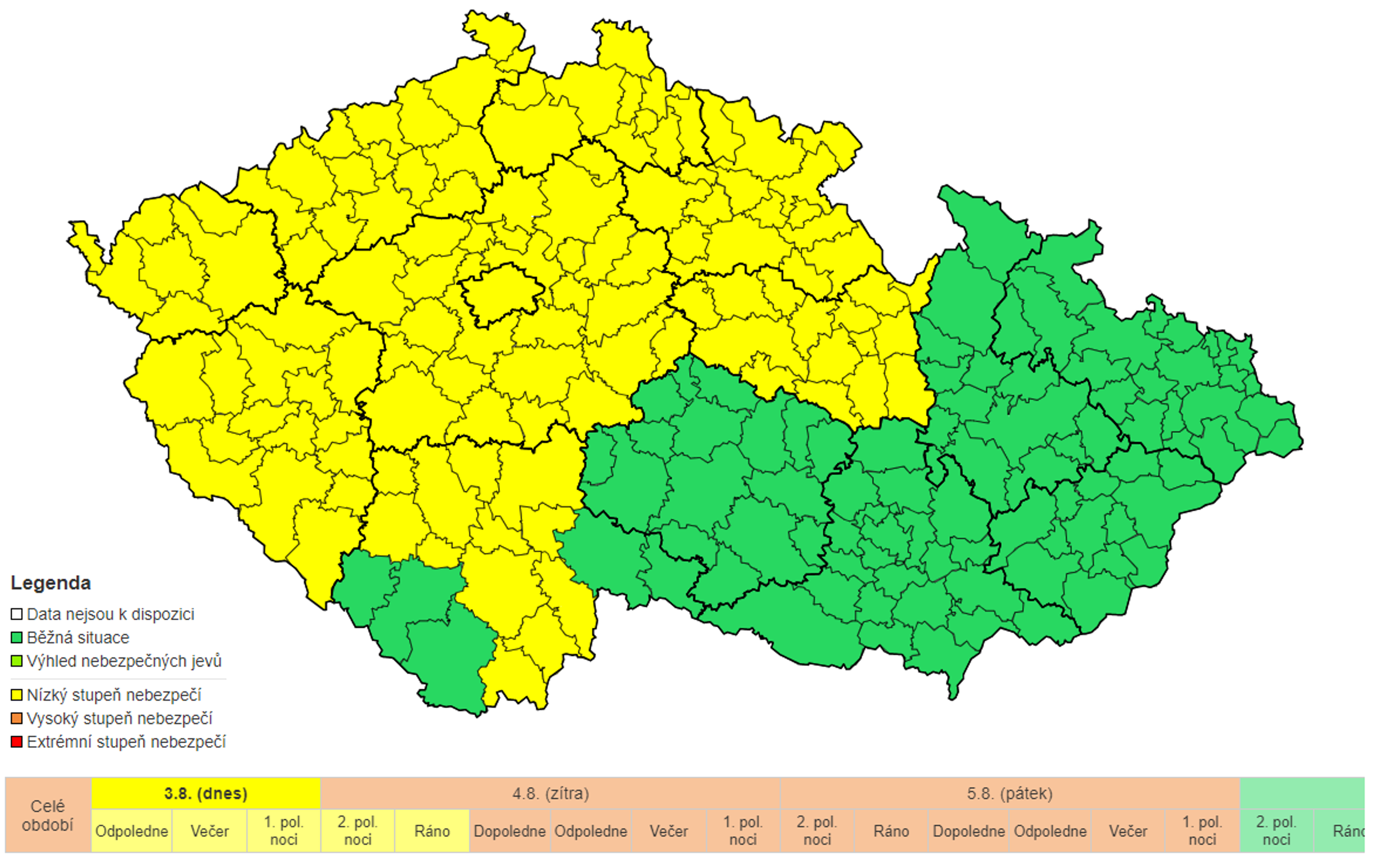 Výstraha ČHMÚ - Výstraha ČHMÚ (1/3)