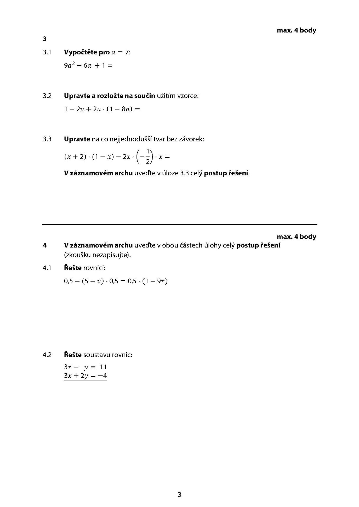 Přijímací zkoušky z matematiky - Přijímací zkoušky 2026 (3/23)