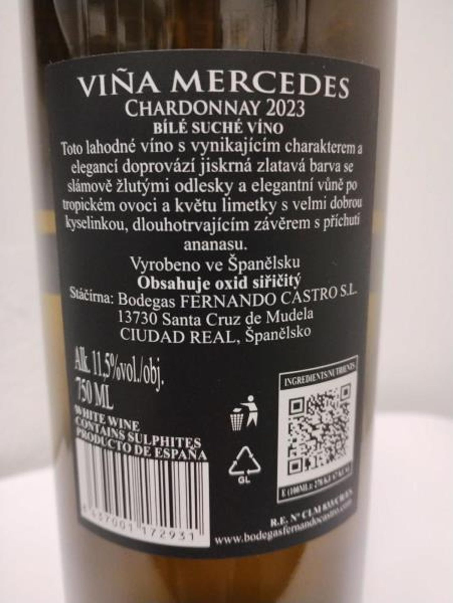 VIŇA MERCEDES, CHARDONNAY, 2023 (2) - Závadné potraviny (6/6)