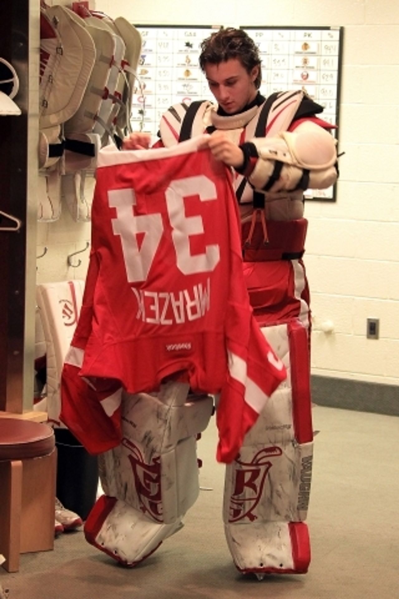 Petr Mrázek, nová opora Detroitu - 1 - GALERIE: Petr Mrázek - nová česká superstar v NHL? (8/12)