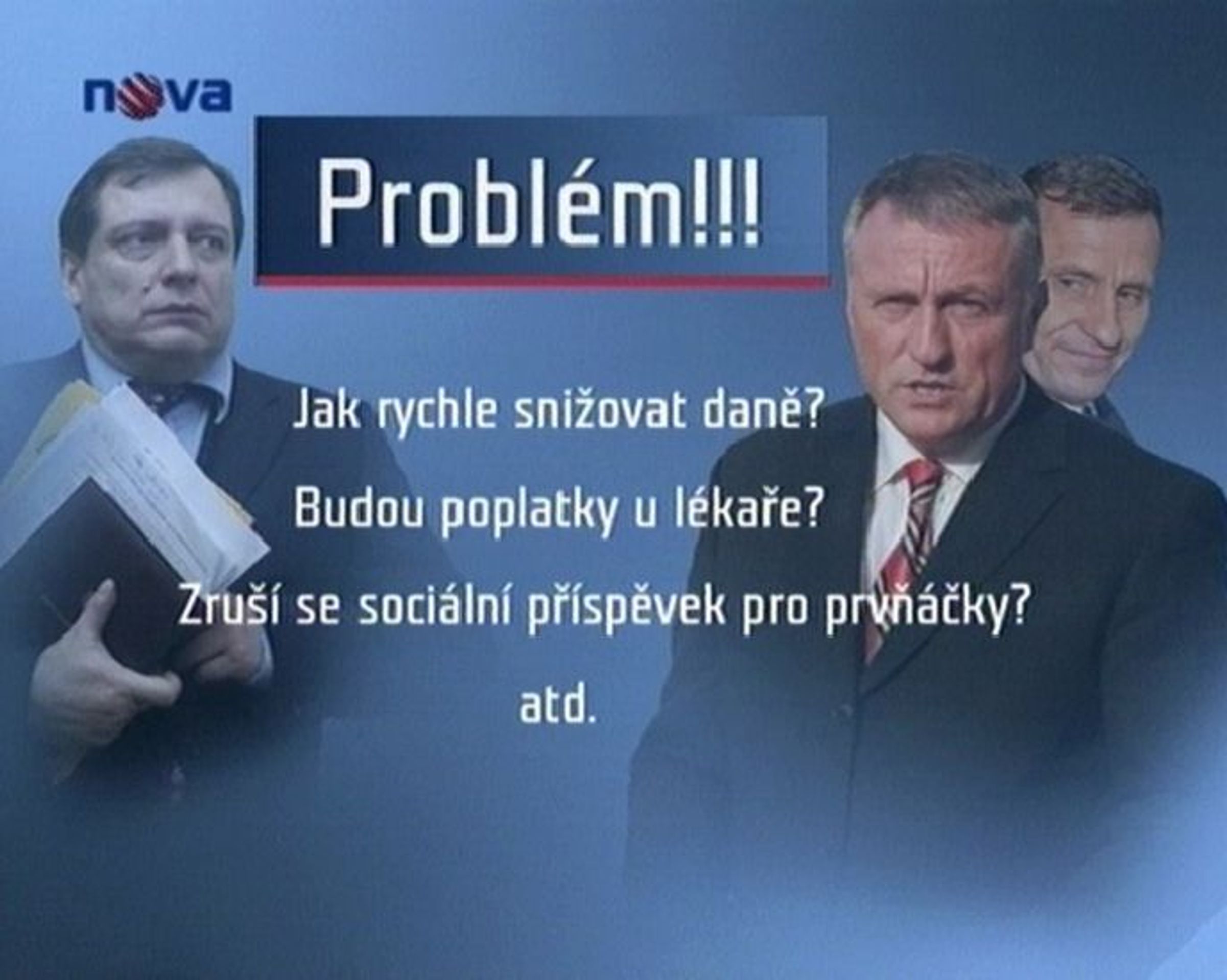 Politická jednání. - Topolánek chce v pátek předložit návrh vlády (1/2)