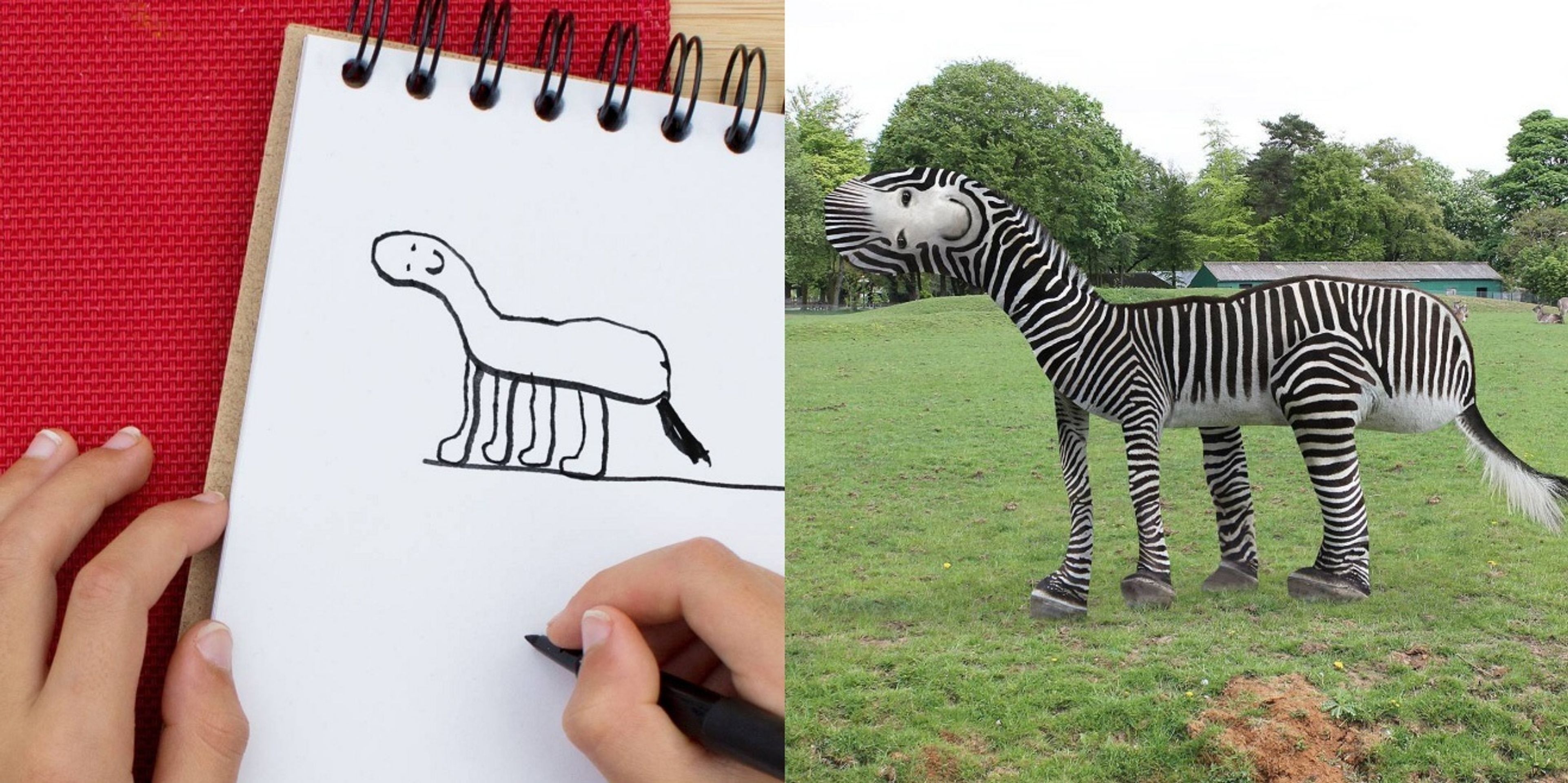 zebra - Galerie: Táta přetvoří malůvky svého syna (1/12)