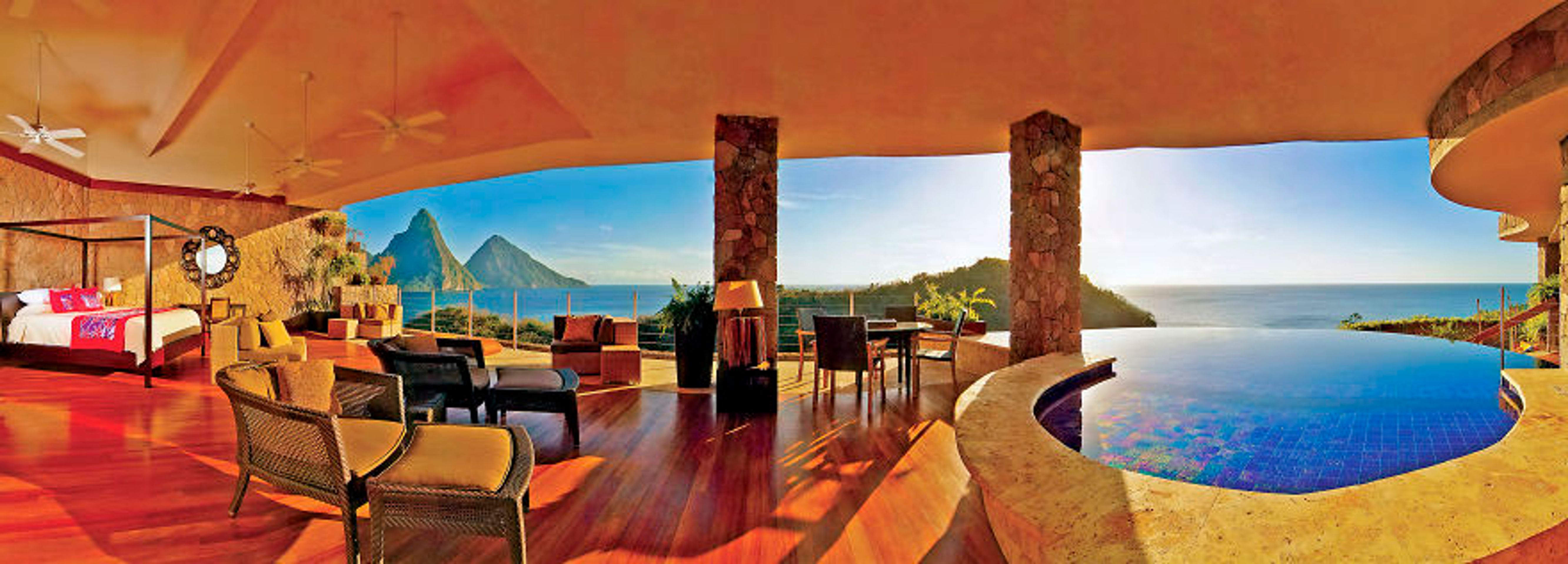 Nejkrásnější výhledy světa - Jade Mountain Resort, Hotel Room In The Caribbean - GALERIE: Nejkrásnější výhledy světa (9/33)