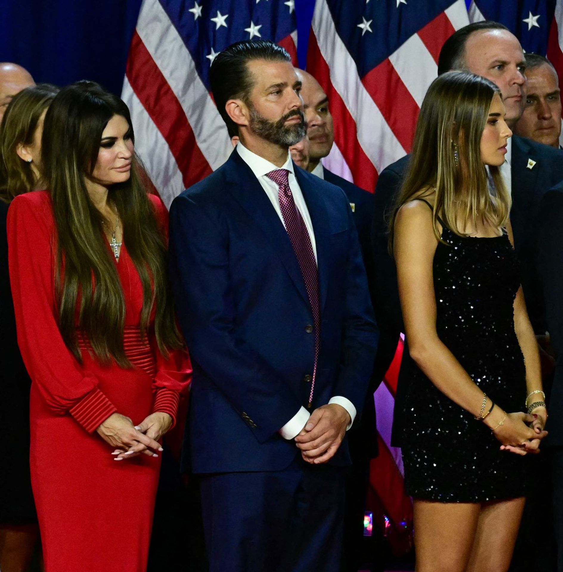 Donald Trump Jr. s dcerou Kai Madison Trump a partnerkou Kimberly Guilfoyle - Tihle lidé slavili s Trumpem (8/12)