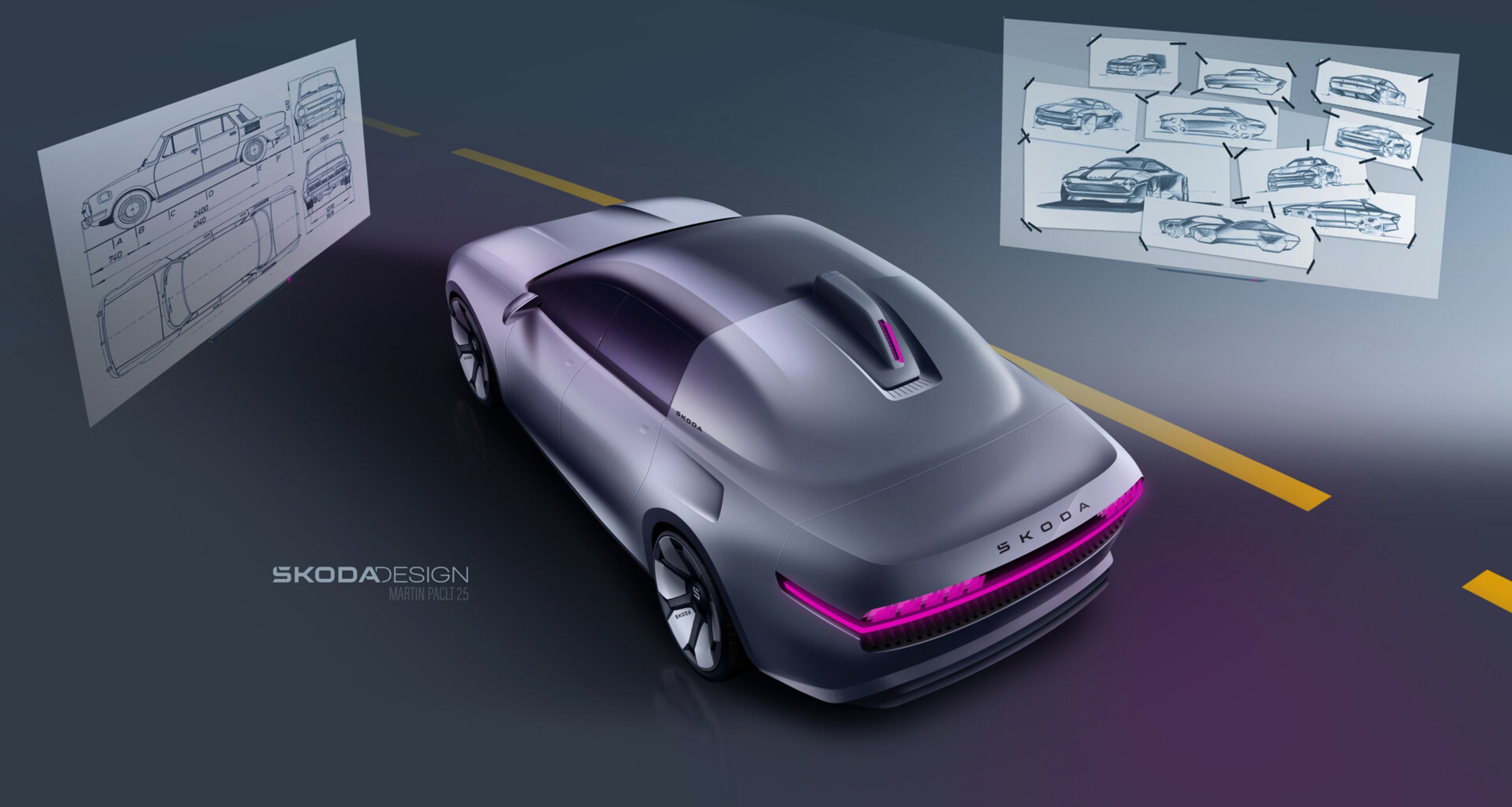 Designér Martin Paclt vytvořil moderní interpretaci legendární Škody 100 - Designér Martin Paclt vytvořil moderní interpretaci legendární Škody 100 (4/9)