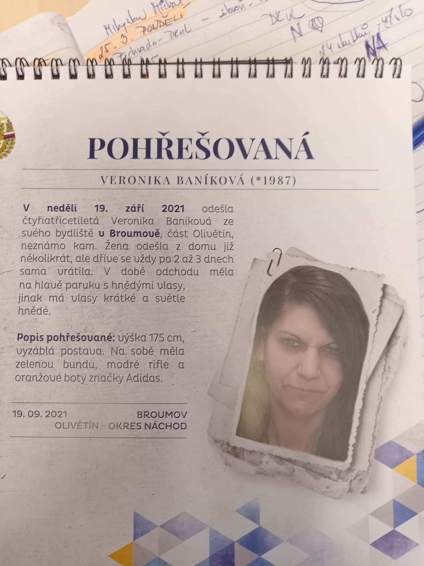 Pohřešovaná Veronika Baníková - Pohřešovaná Veronika Baníková (1/3)
